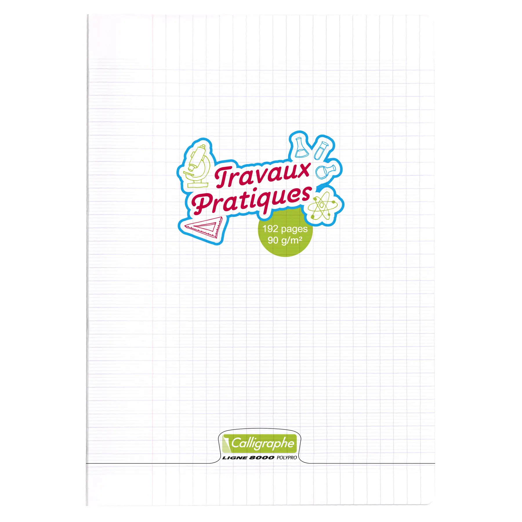 3210330182889 - Arbeitsheft Piqué a4 192 Seiten groß kariert mit Uni 8000 Polypro