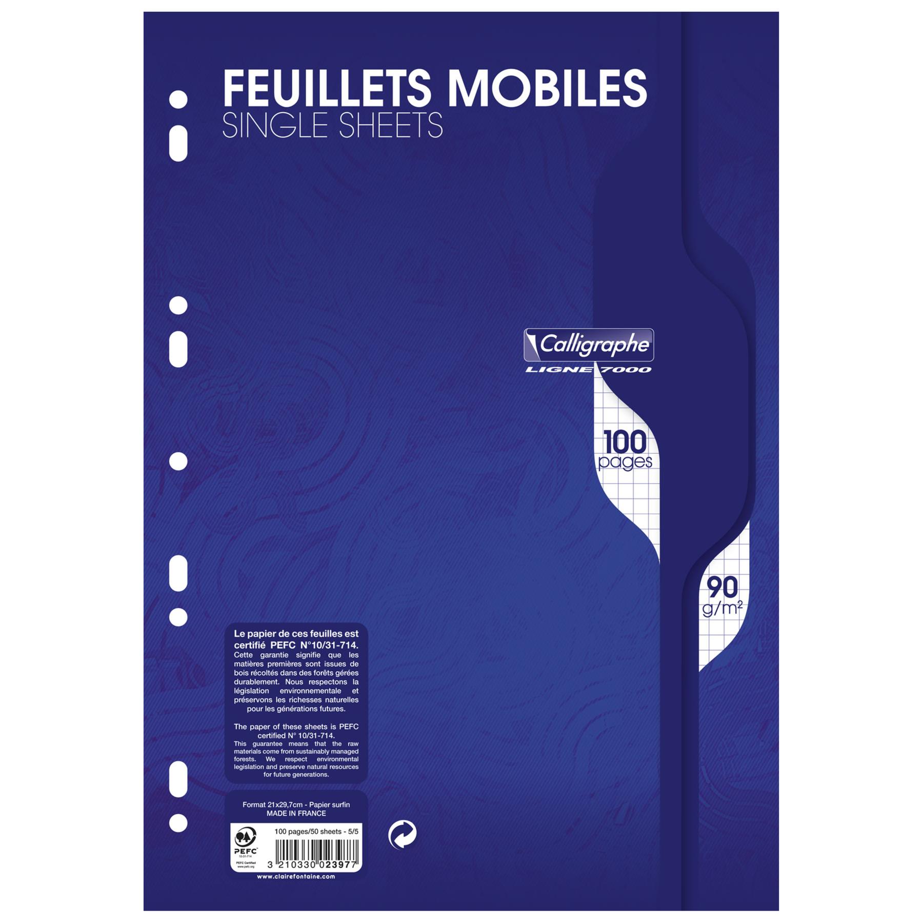 3210330023977 - Loseblattwerk in Folie a4 100 Seiten perforiert kleinkariert Ligne 7000 90g