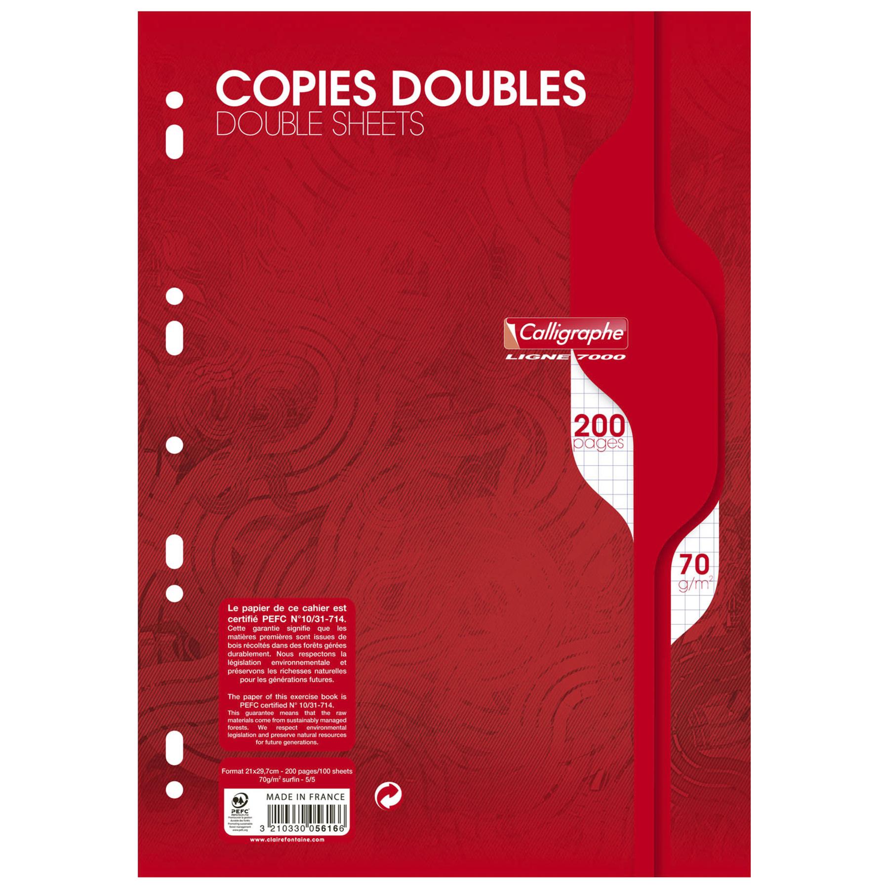 3210330056166 - Perforierte Doppelkopien unter Folie 200 Seiten Ligne 7000