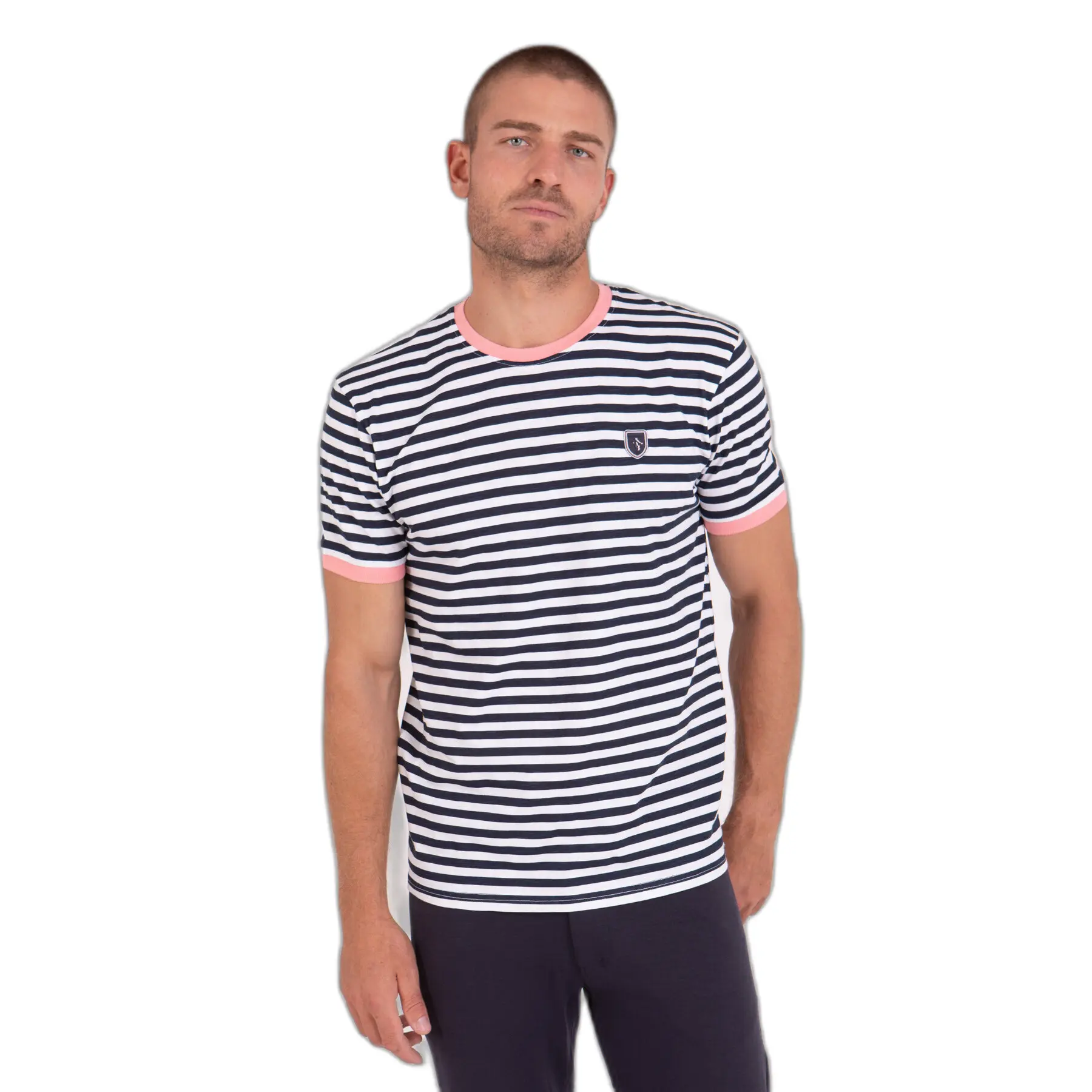Gestreiftes T-Shirt aus Flammengarn Camberabero