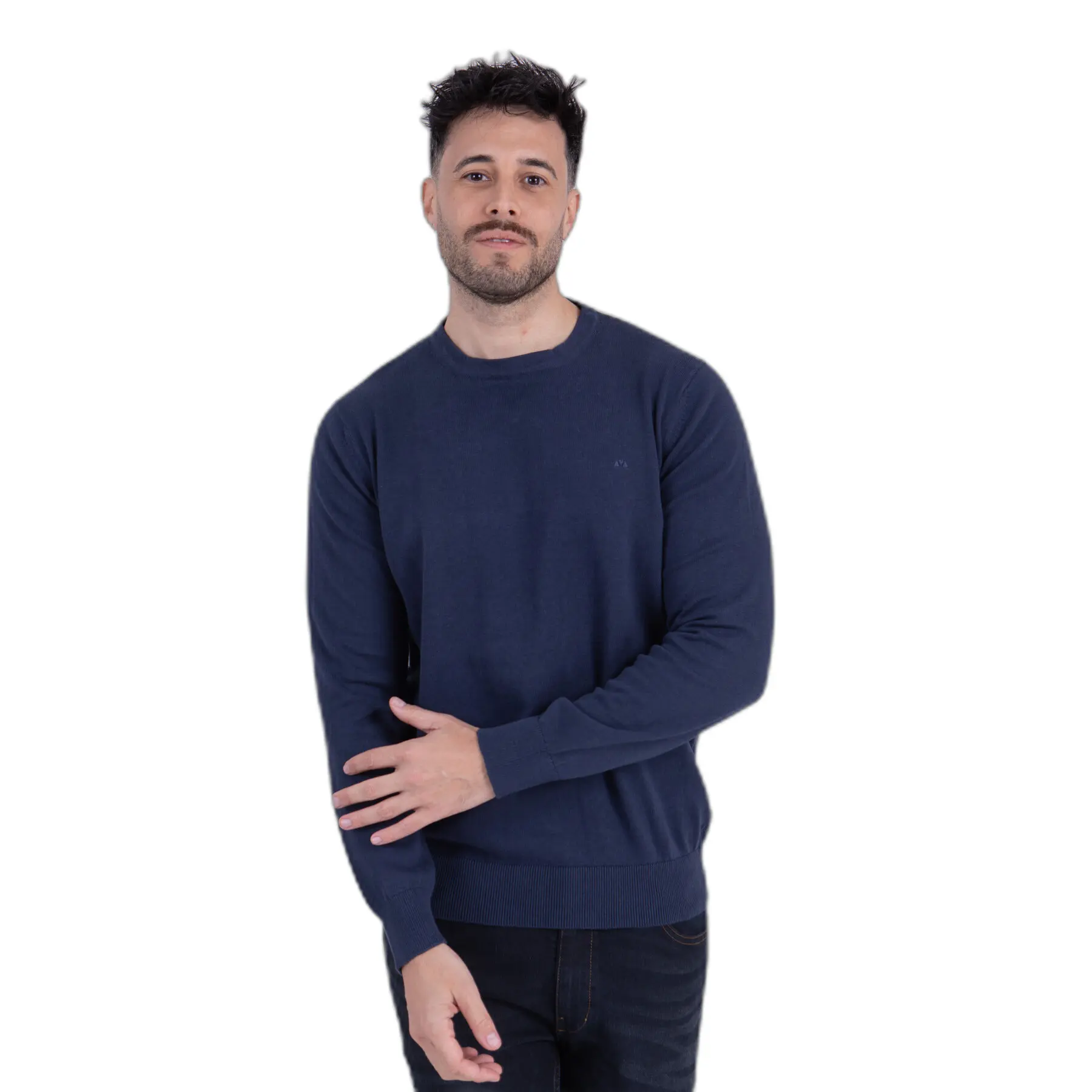 Camberabero Men's Bleu Crew Neck Jumper