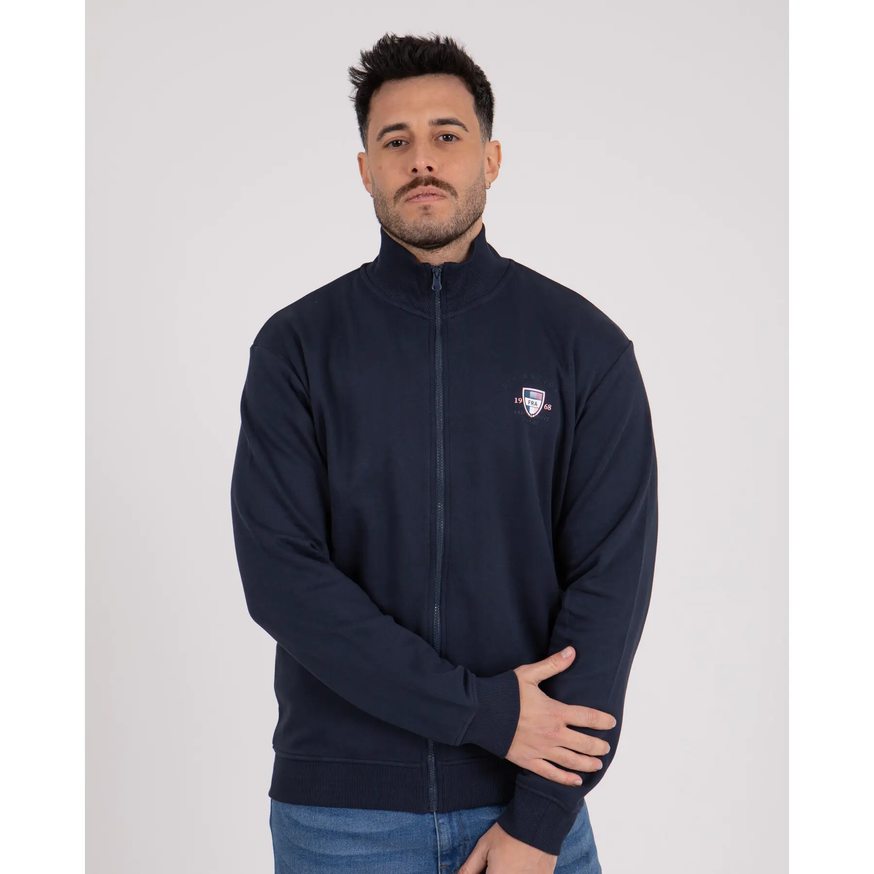 Reißverschluss Cardigan aus Baumwolle Camberabero