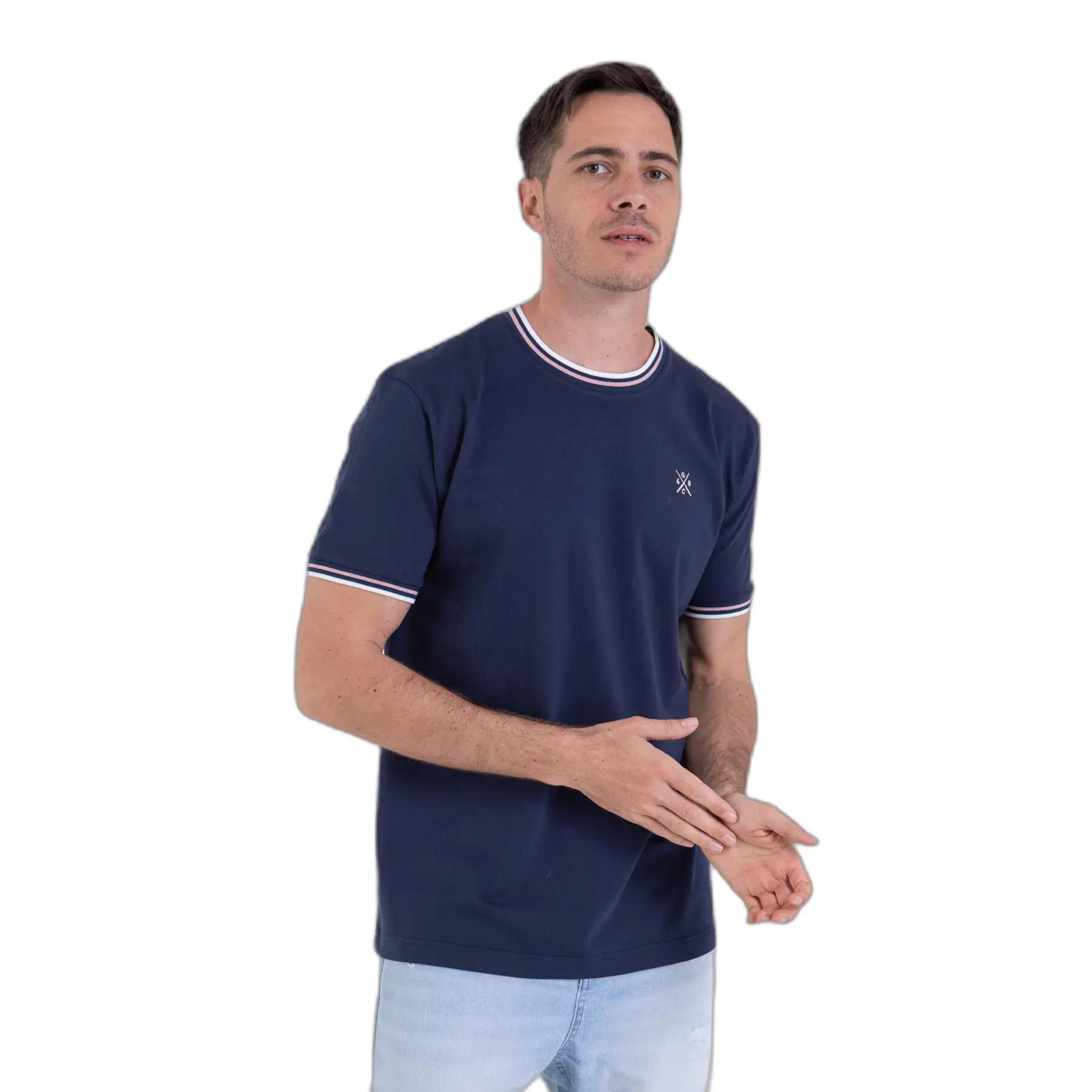 T-Shirt aus meliertem Baumwollstoff Camberabero