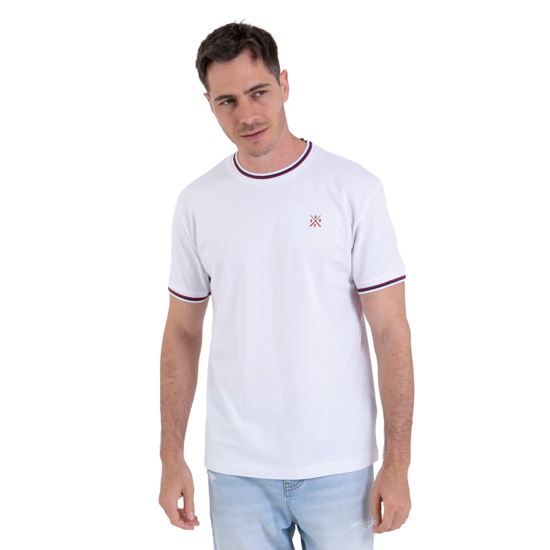T-Shirt aus meliertem Baumwollstoff Camberabero