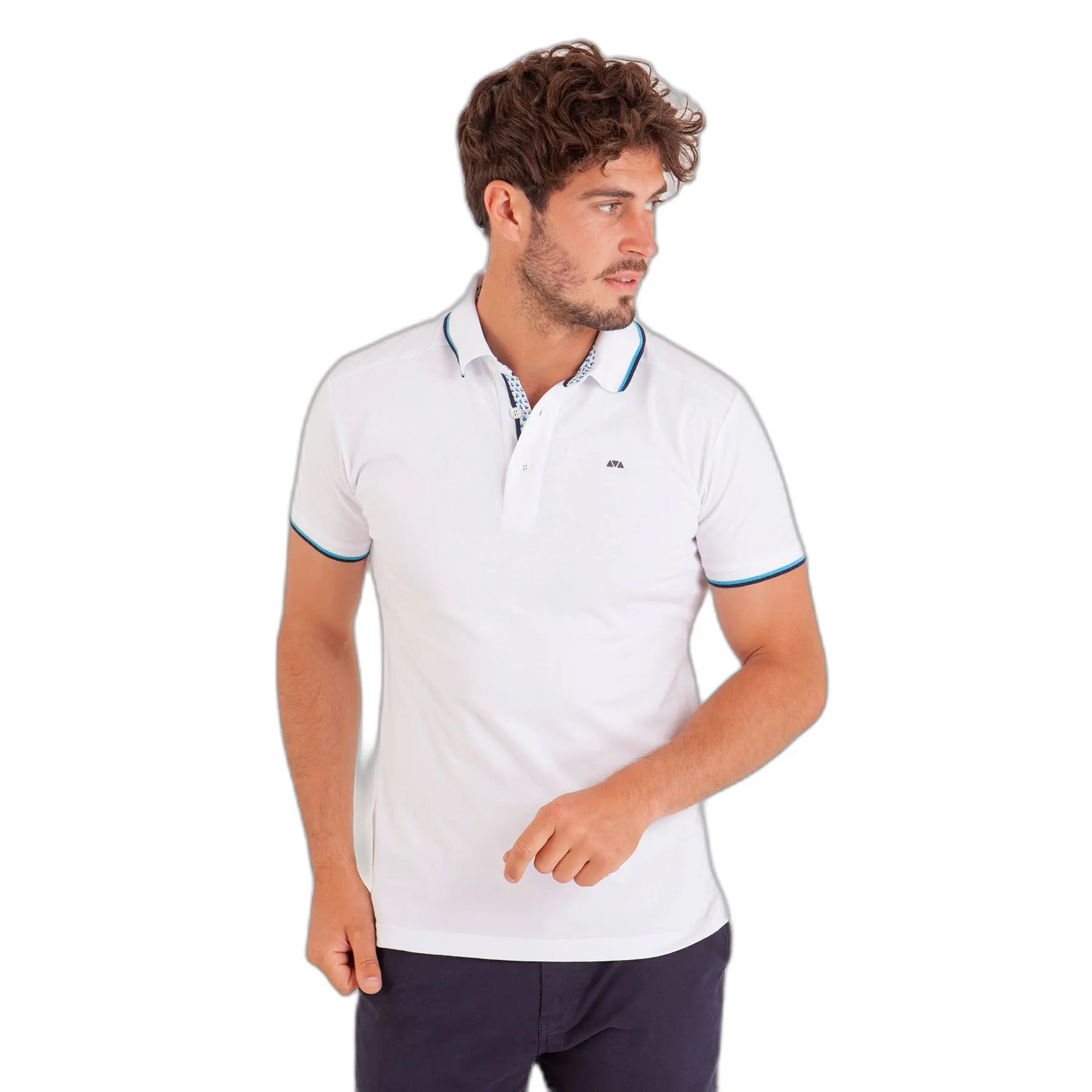 3661920330287 - Polo-Shirt mit bedrucktem Popeline-Kragen Camberabero