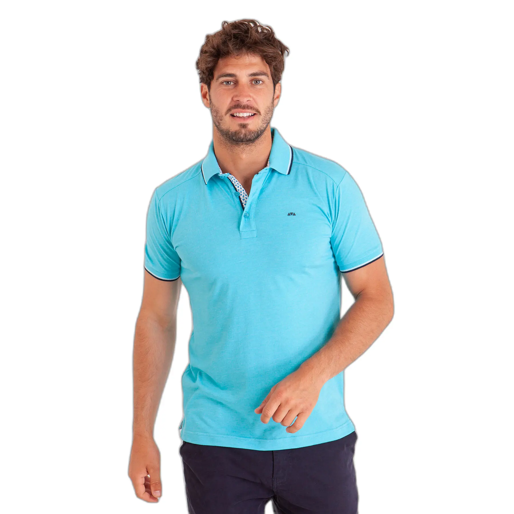3661920330362 - Polo-Shirt mit bedrucktem Popeline-Kragen Camberabero