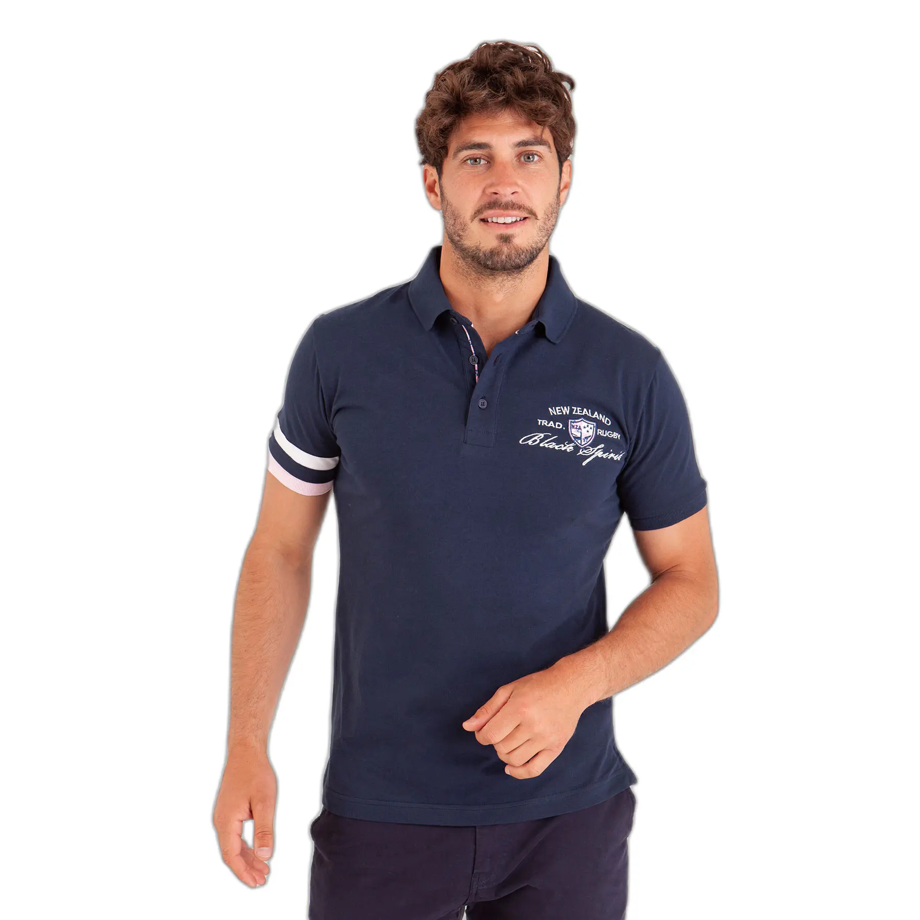 3661920330751 - Poloshirt mit Spitzenkragen und dreifarbigem Ärmel Camberabero