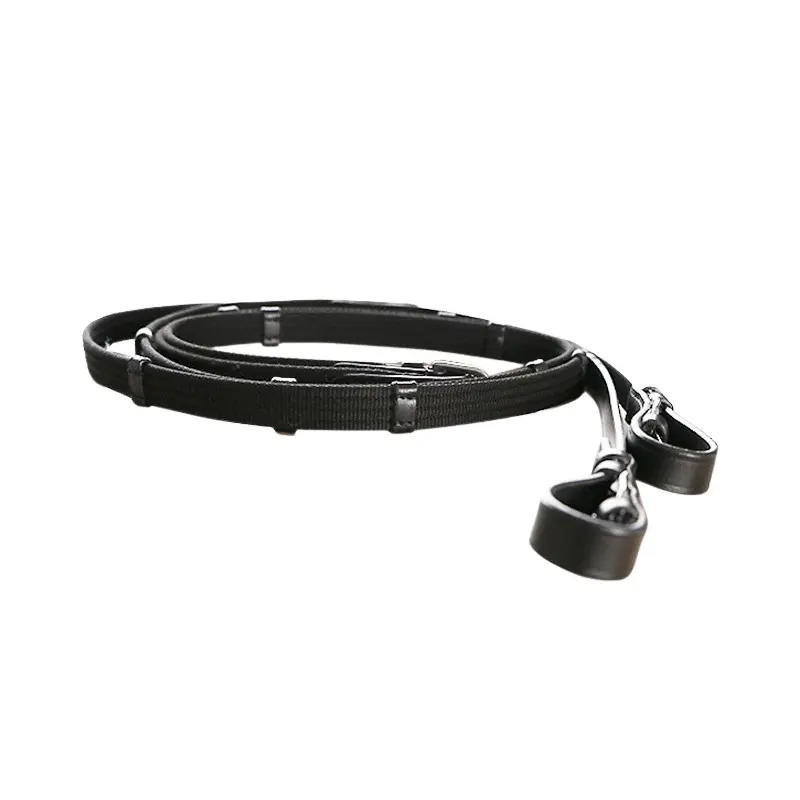 Rênes pour cheval avec arrêtoire tissu Canter