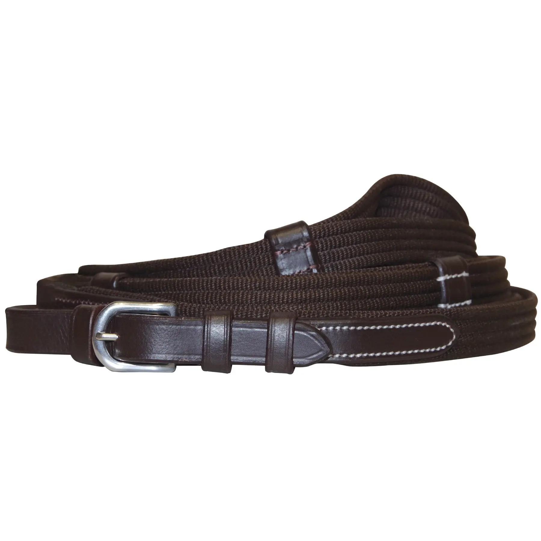 Rênes pour cheval tissu à poignées Canter 19 mm