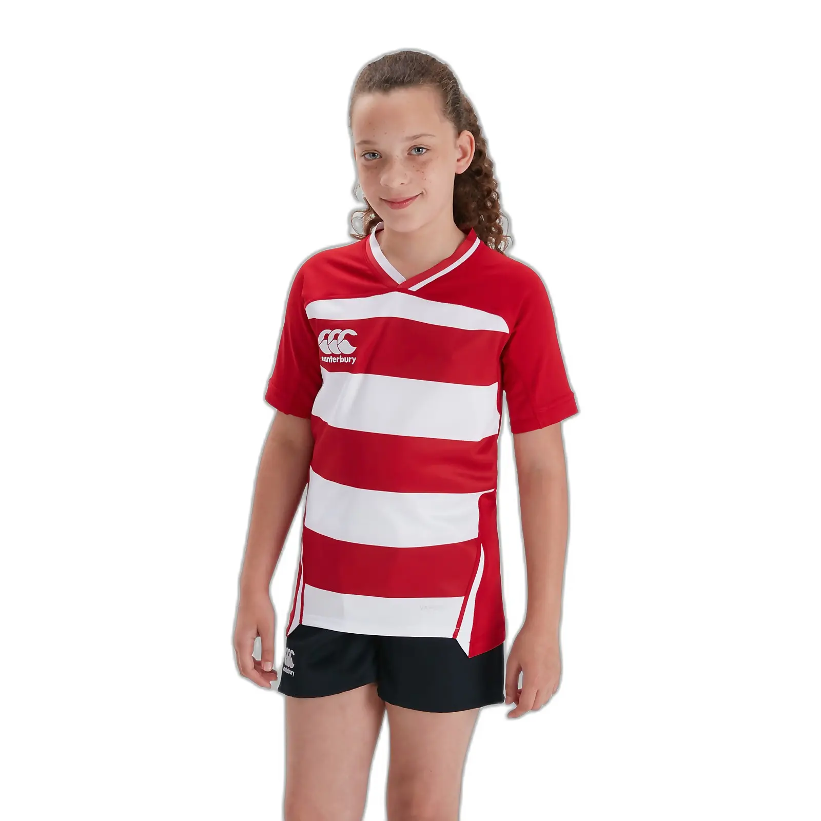 Gestreiftes Kindertrikot Canterbury Vapodri Evader