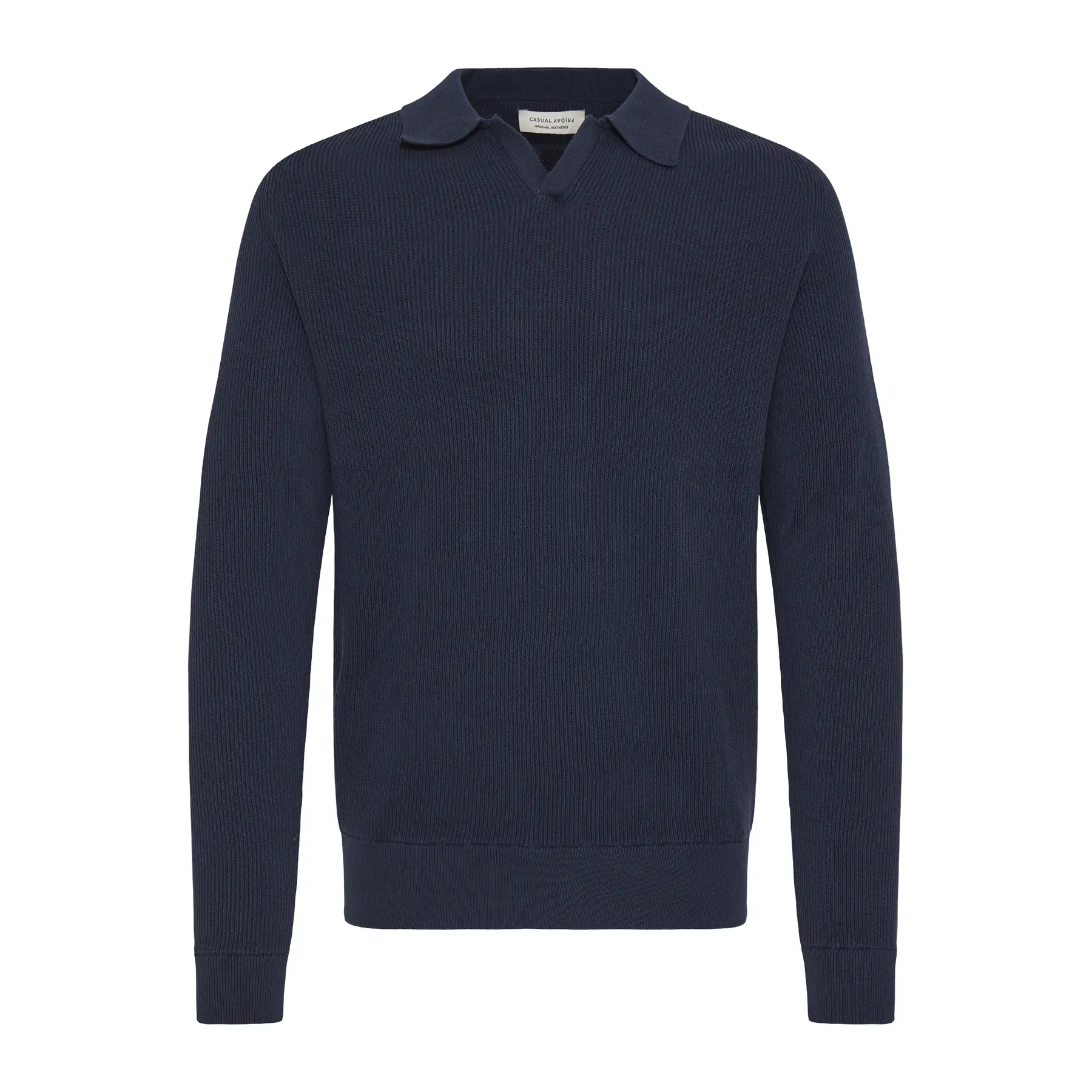 Image of Gestricktes Poloshirt Casual Friday CFNordin Ribbed