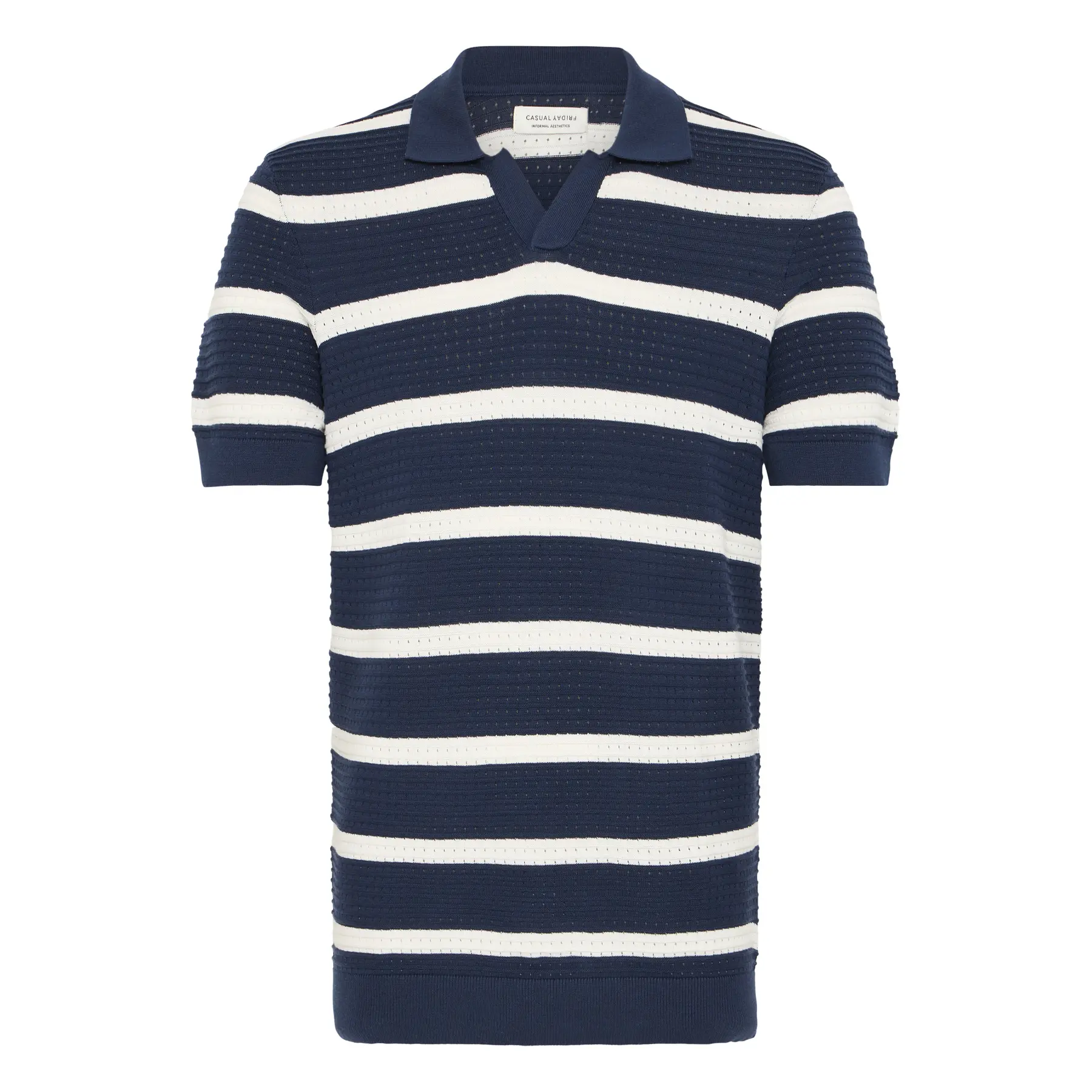 Knitted polo shirt Casual Friday CFDahlind