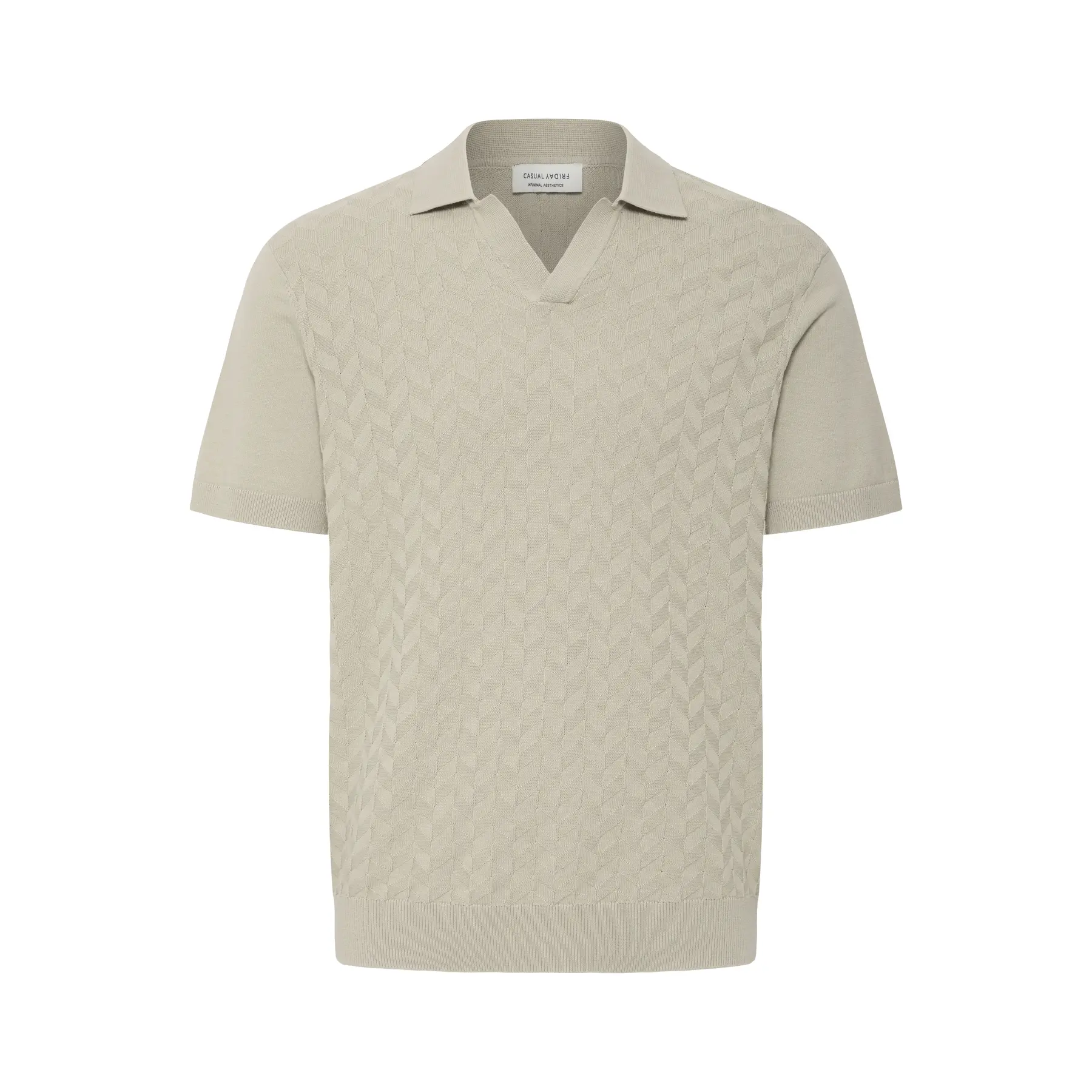 Knitted polo shirt Casual Friday CFDyrvik