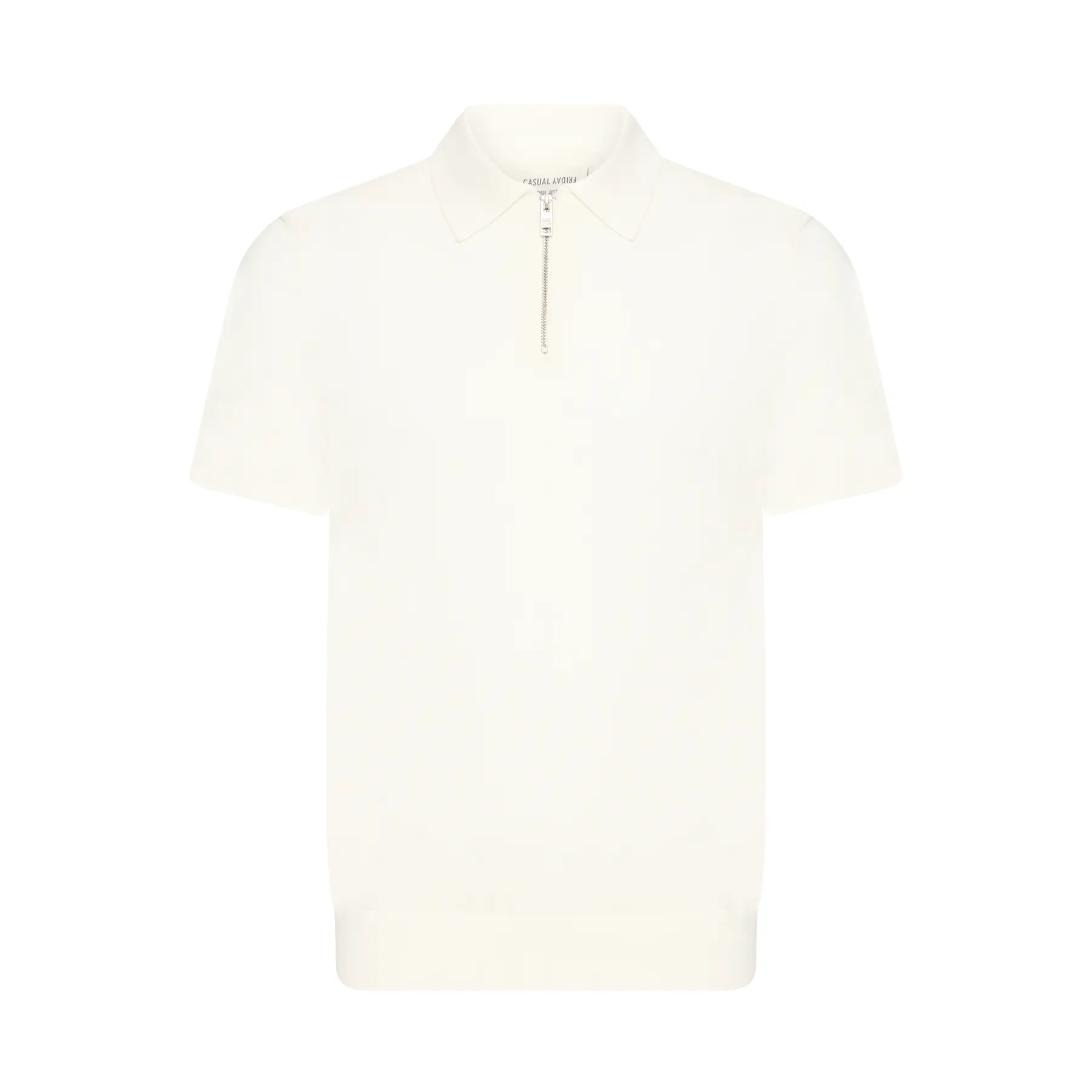 Casual Friday Blanc Knitted Polo Shirt Ccfloka 266