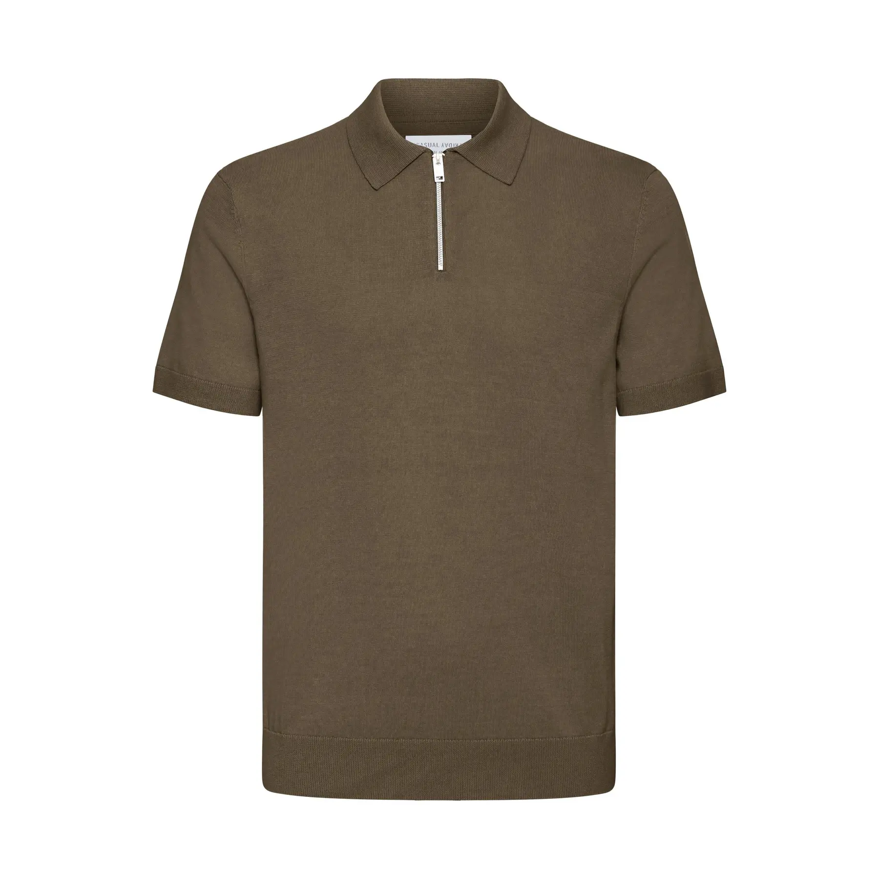 Casual Friday Marron Knitted Polo Shirt Ccfloka 266