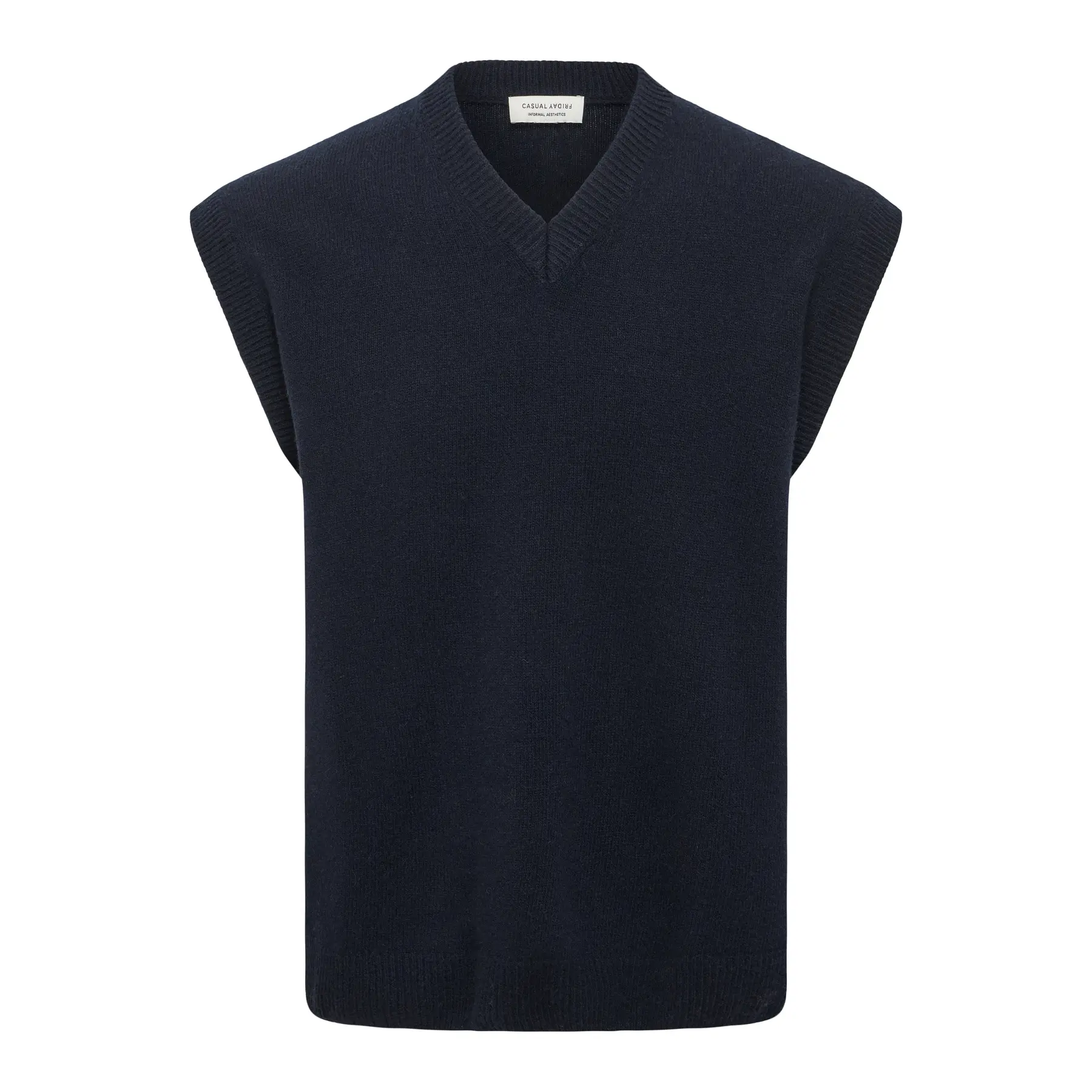 Gilet senza maniche in maglia di agnello Casual Friday CFTomas