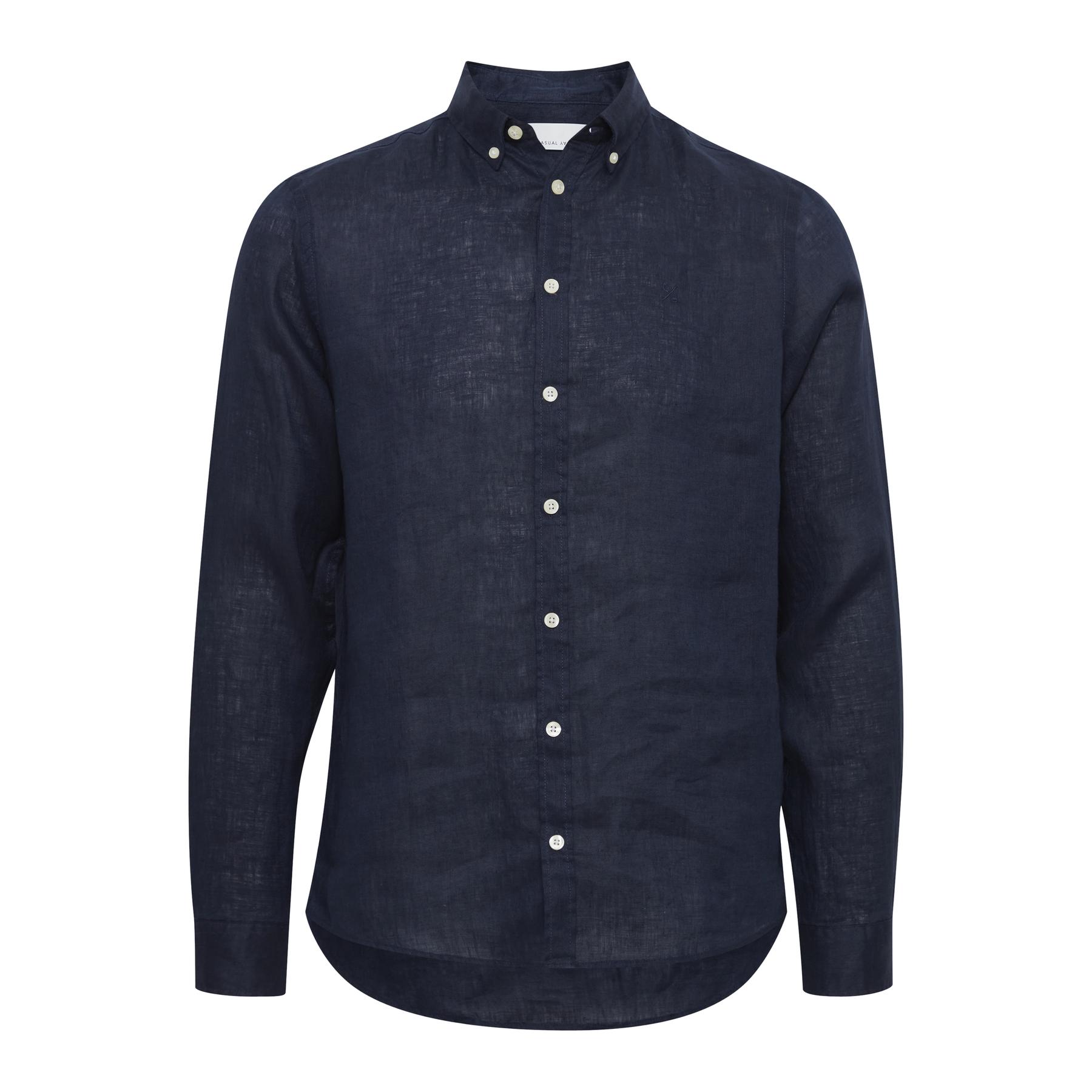 5715173152221 - Regular Fit Freizeithemd aus Leinen mit Button-Down-Kragen