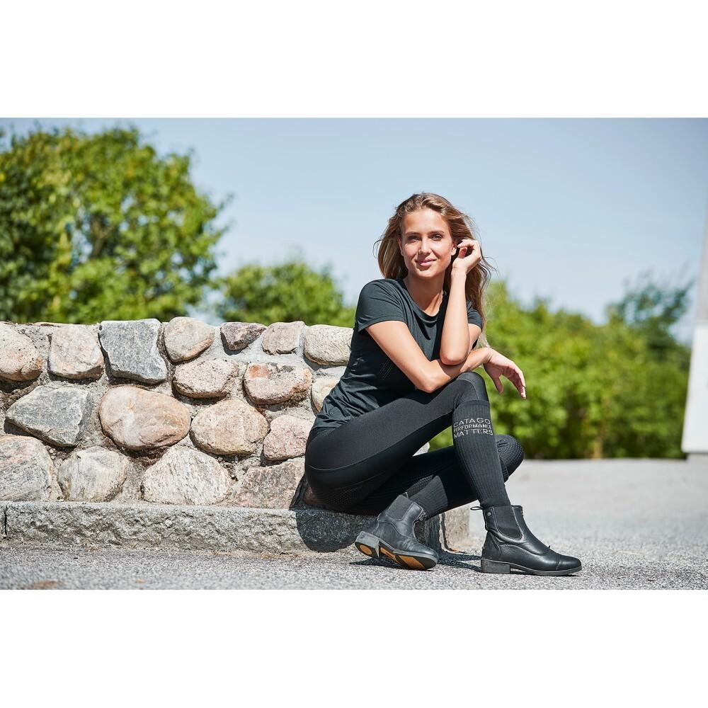 Comparer les prix de Chaussettes équitation mi-hautes à logo femme Catago Pixia