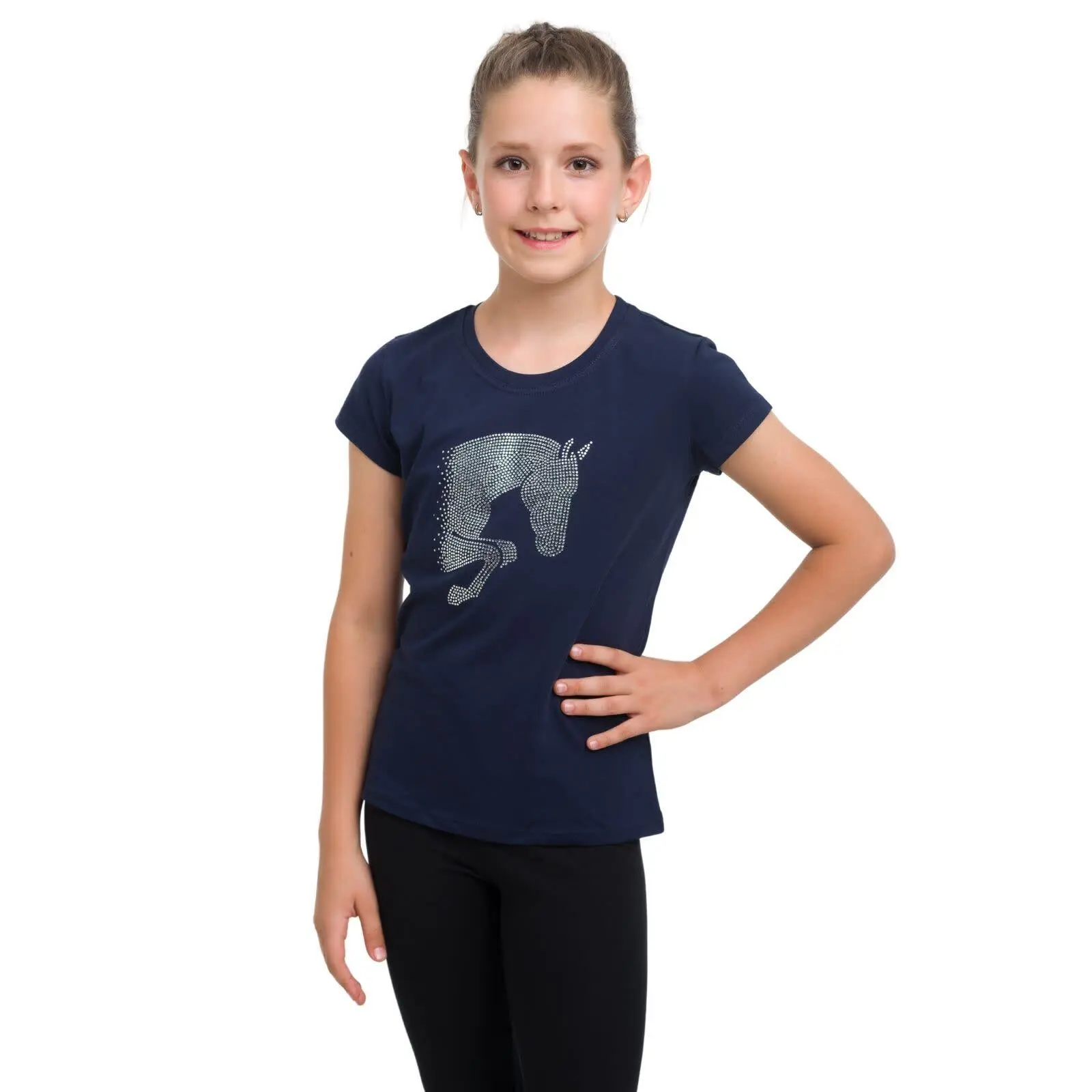 Meilleurs prix pour T-shirt coton fille Cavalliera Jumping Star
