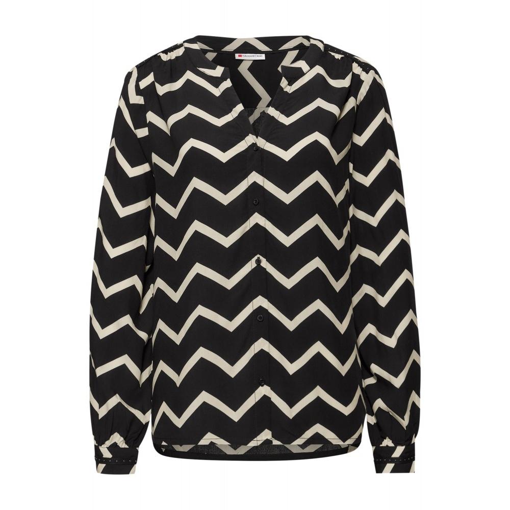 4063047879882 - Damen Tunika-Bluse mit Knöpfen Cecil AOP