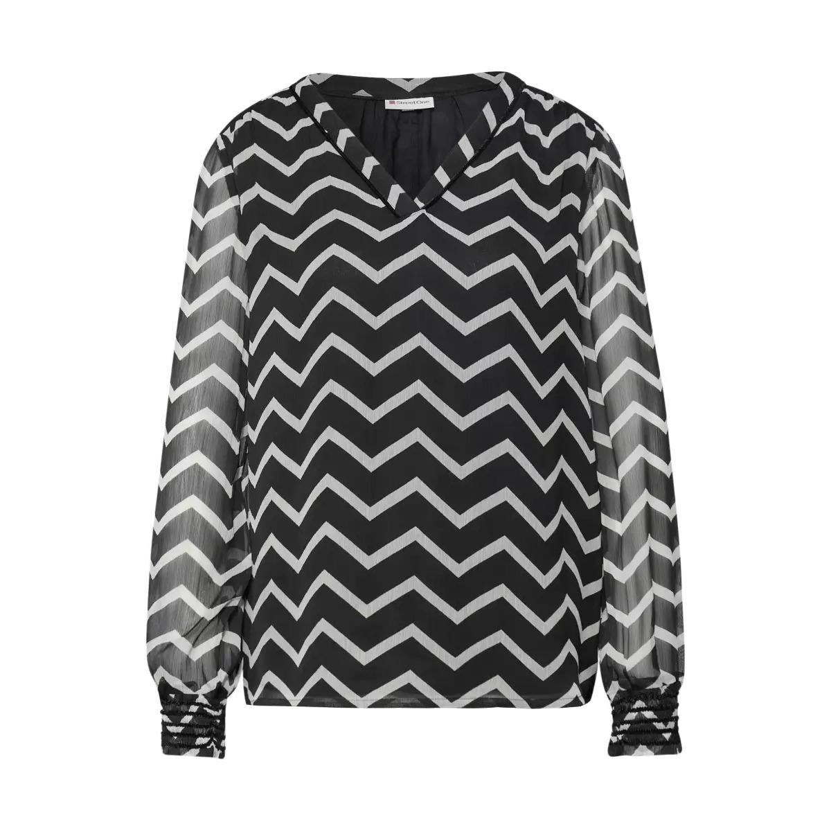 Blusa tunica in chiffon con velour donna Cecil