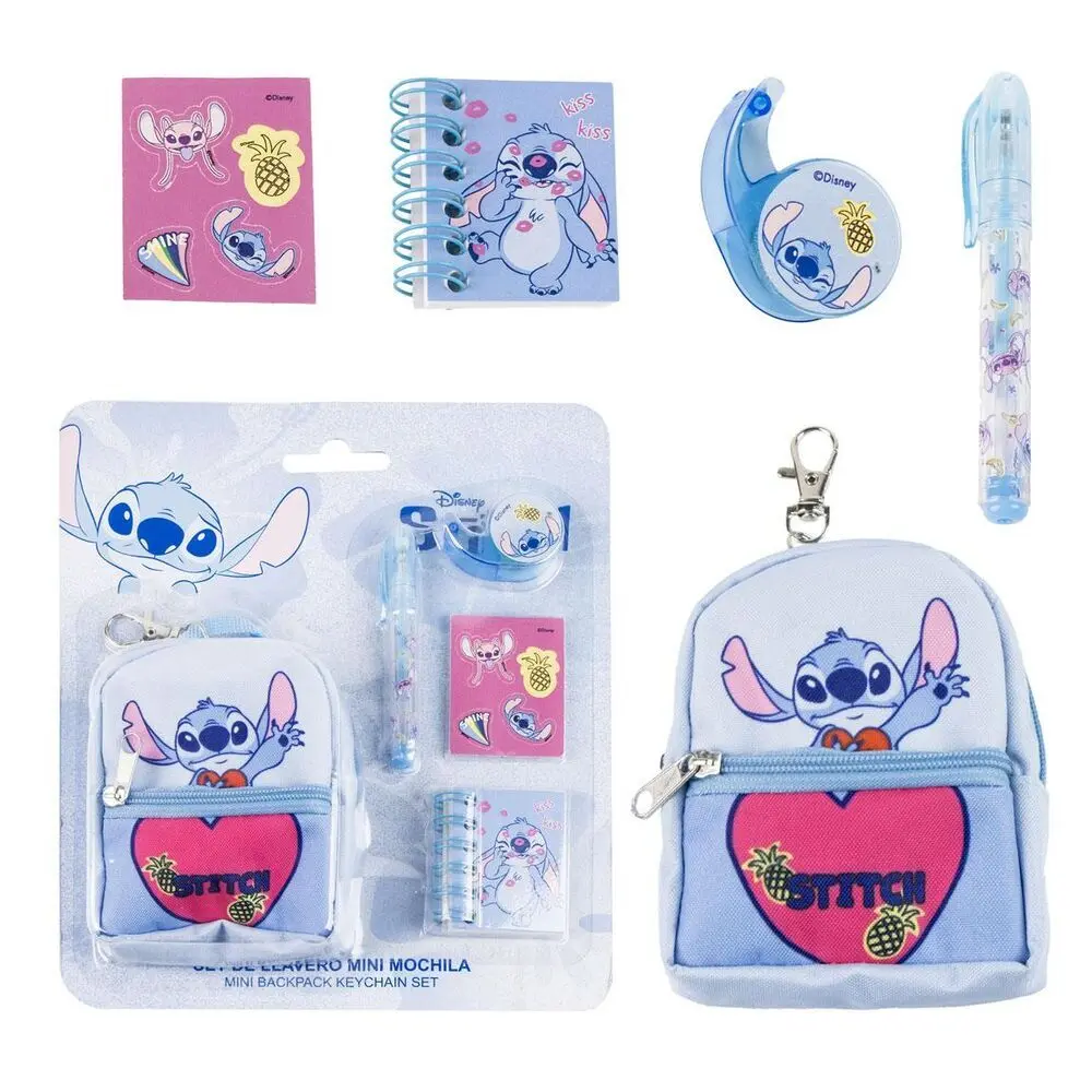 Mini Kinder Rucksack mit Schreibwaren-Set Cerda Disney Stitch