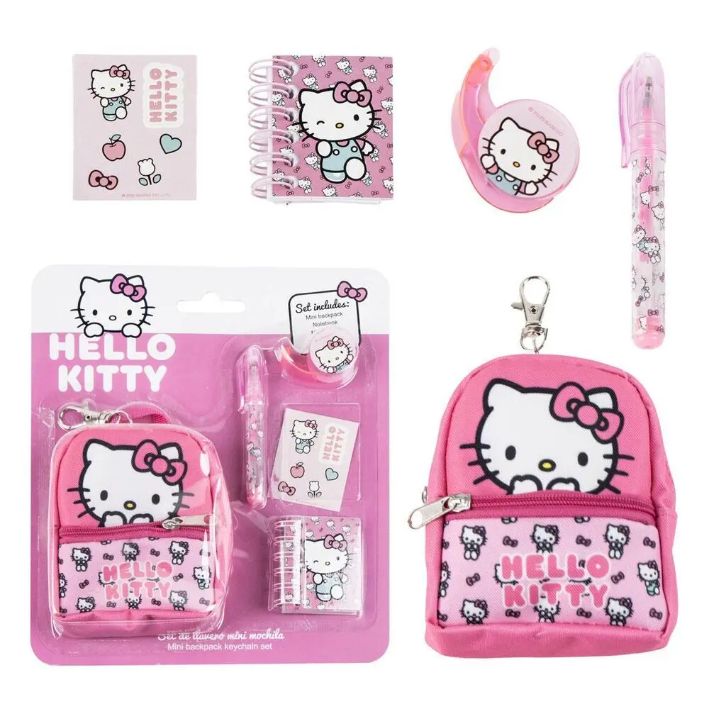 Cerda Unisex Rose Mini Backpack Set Hello Kitty
