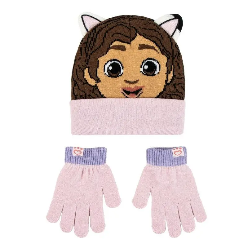 Cerda Unisex Kids Rose Child Girl Hat And Gloves Set Gabbys Dolls House