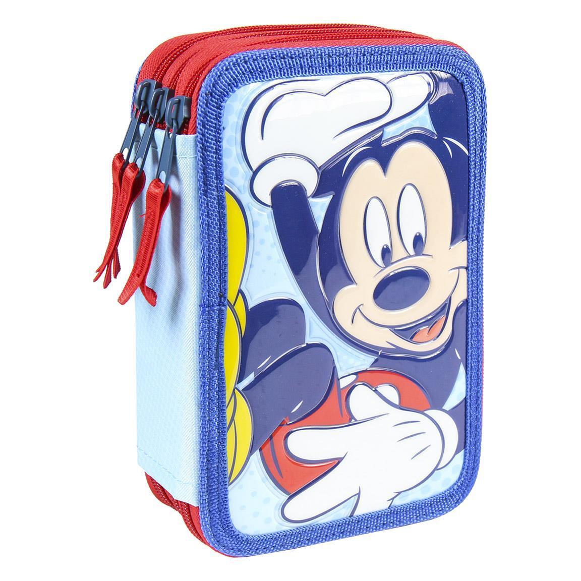 8427934397631 - Federmäppchen mit Zubehör dreifaches Kind Premium Mickey