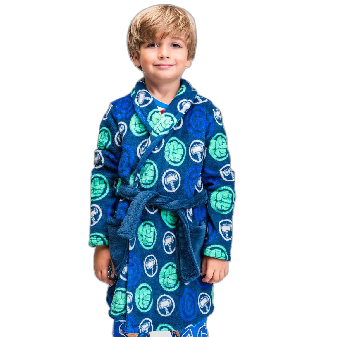 8445484018318 - Kinderfleece-Bademantel Avengers