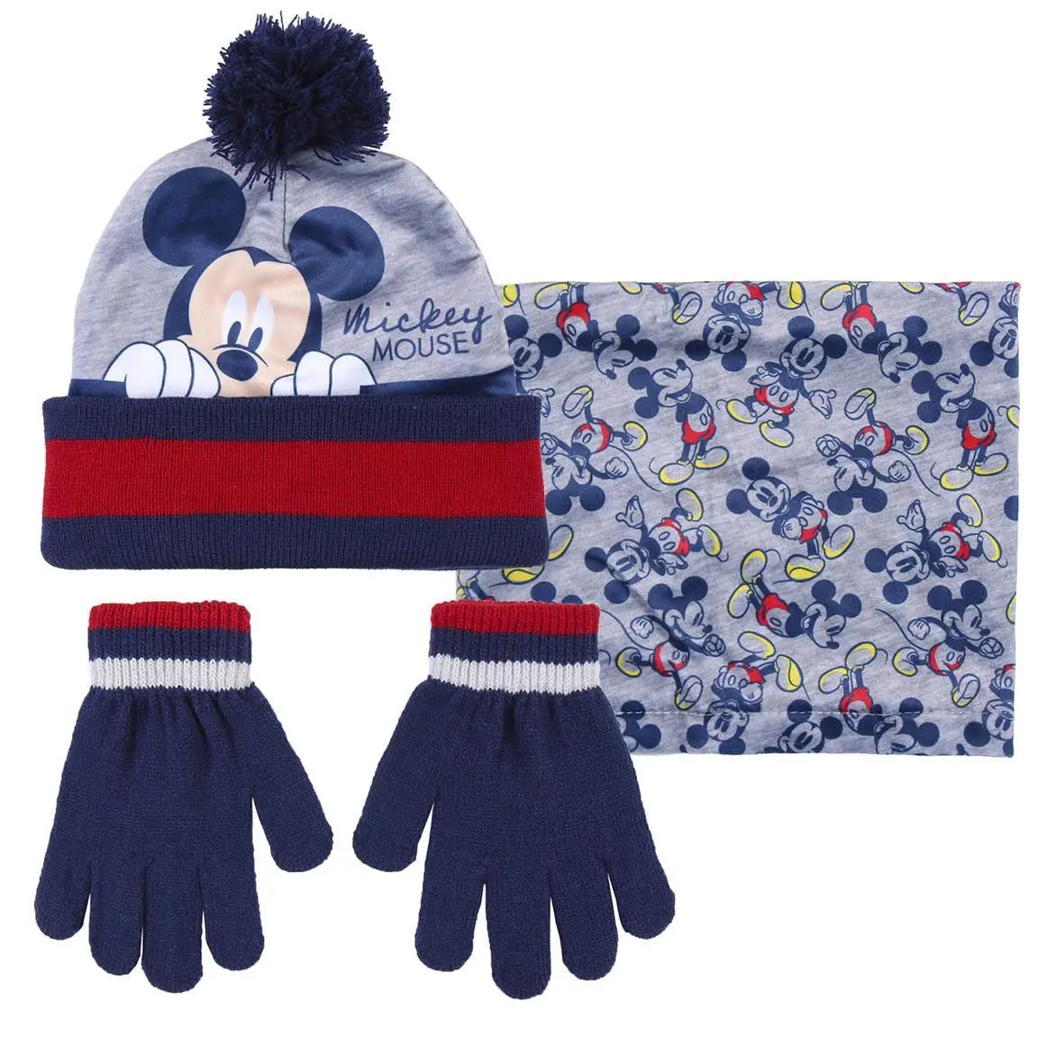 8427934580576 - Set aus Mütze Handschuhen und Halsband für Kinder Mickey