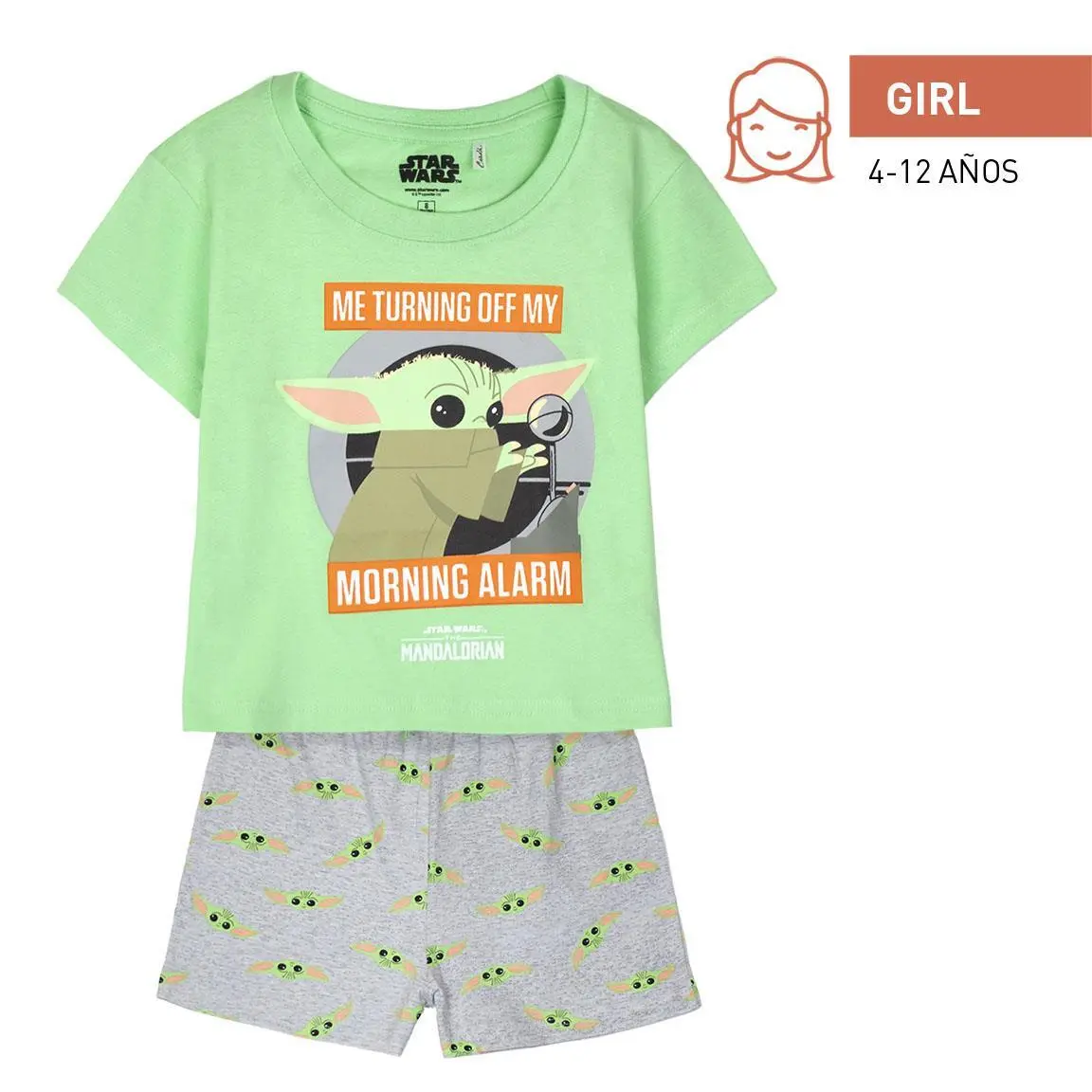 8445484109450 - Kurzer Mädchen-Pyjama The Mandalorian