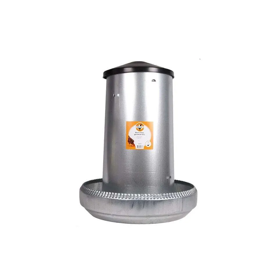 Comparer les prix de Mangeoire pour volailles à trémie émaillé pour 25 poules Chick'A