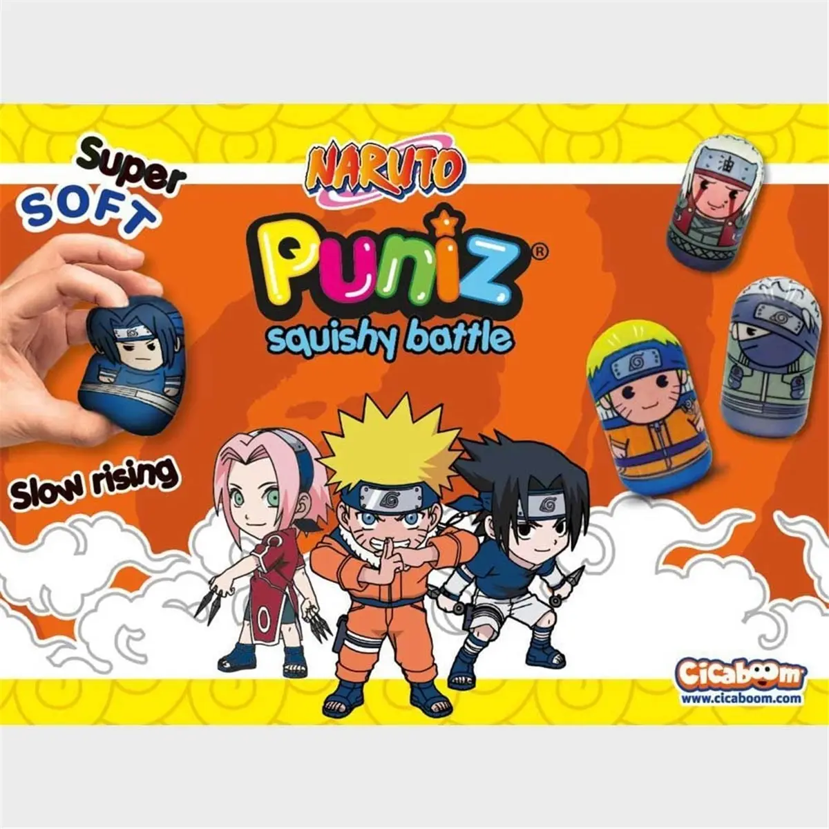 Figurenkollektion für Kinder Cicaboom Naruto Puniz Squishy