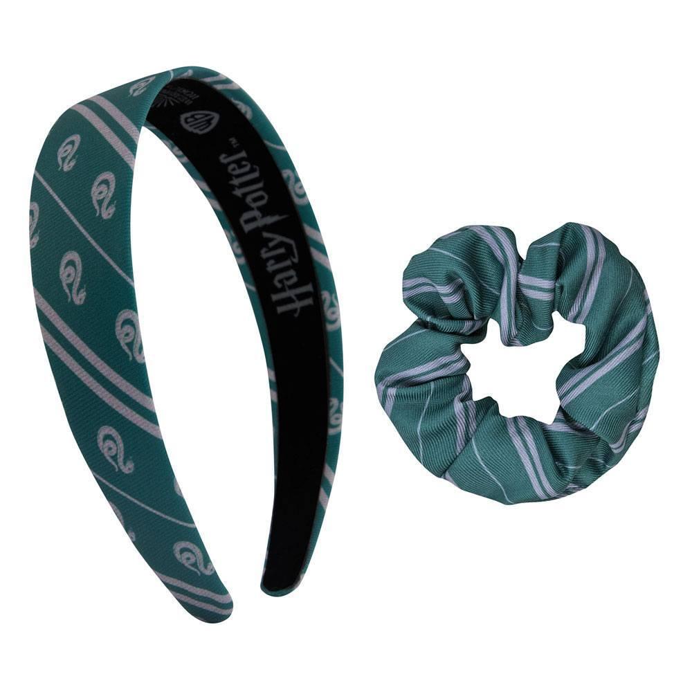4895205605053 - - Hair Headband scrunchy bow Set of 2 - CLASSIC - Slytherin -