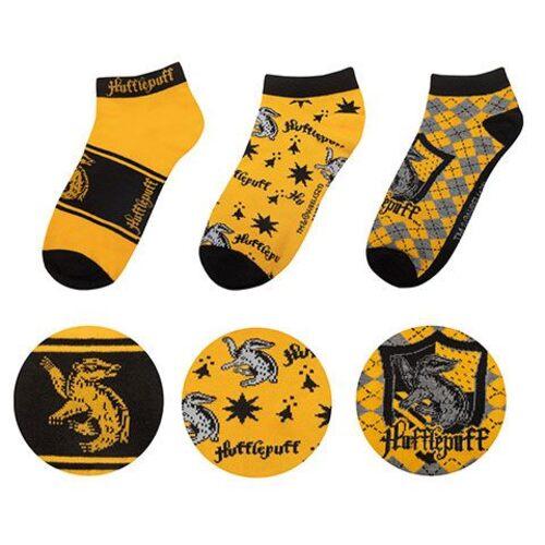 4895205606654 - - Socks Set of 3 - Ankle - Hufflepuff - 35 - 45 - Socken -