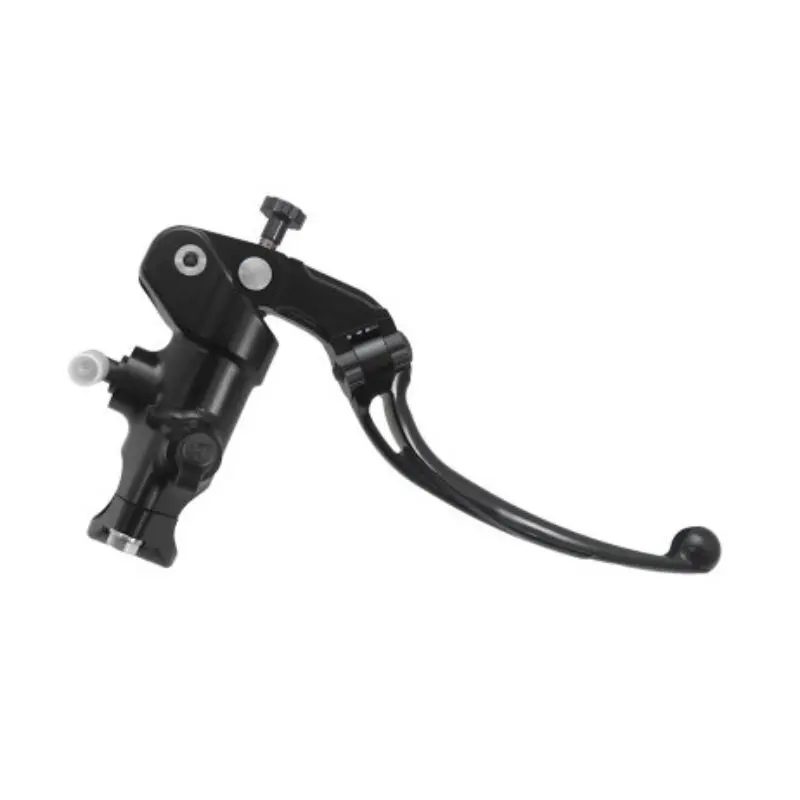 Bremszylinder Motorrad mit eloxiertem Gehäuse und langem klappbarem Hebel (Mutter + Hebel) Accossato Radial