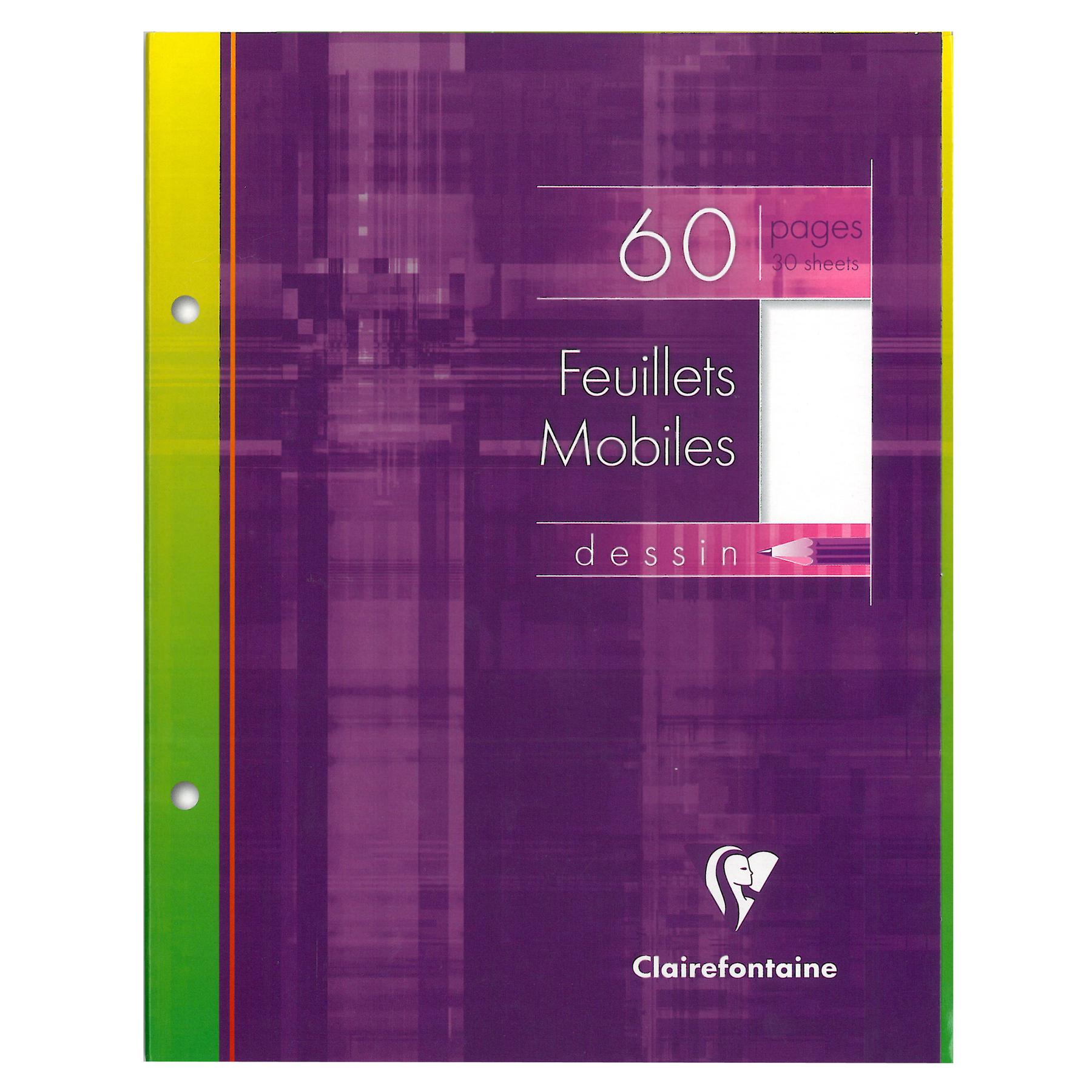 3329680136005 - Lose Blätter Zeichnen in Schuber 60 Seiten uni Clairefontaine