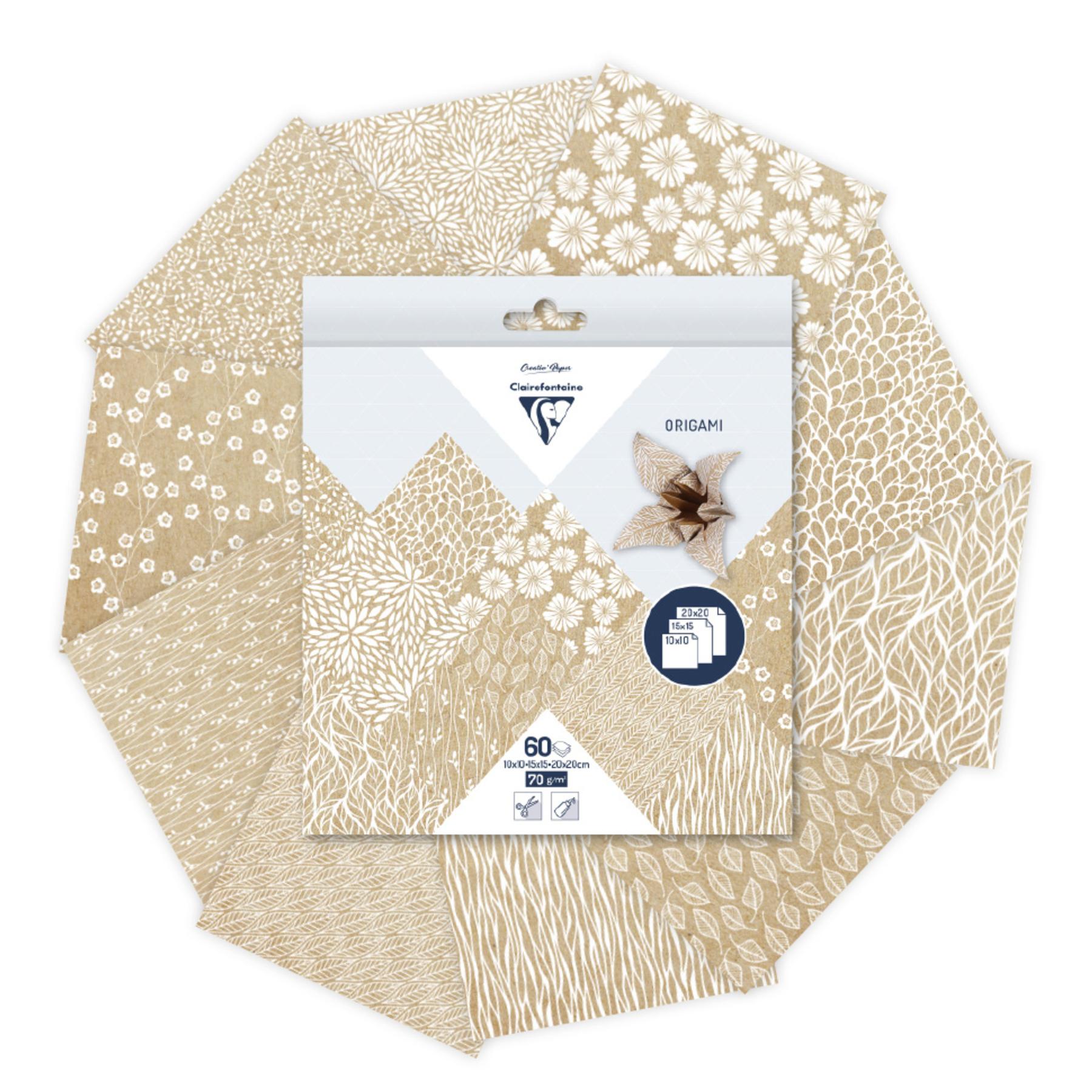 3329680953558 - Mappe mit 60 Blättern Kraft floral