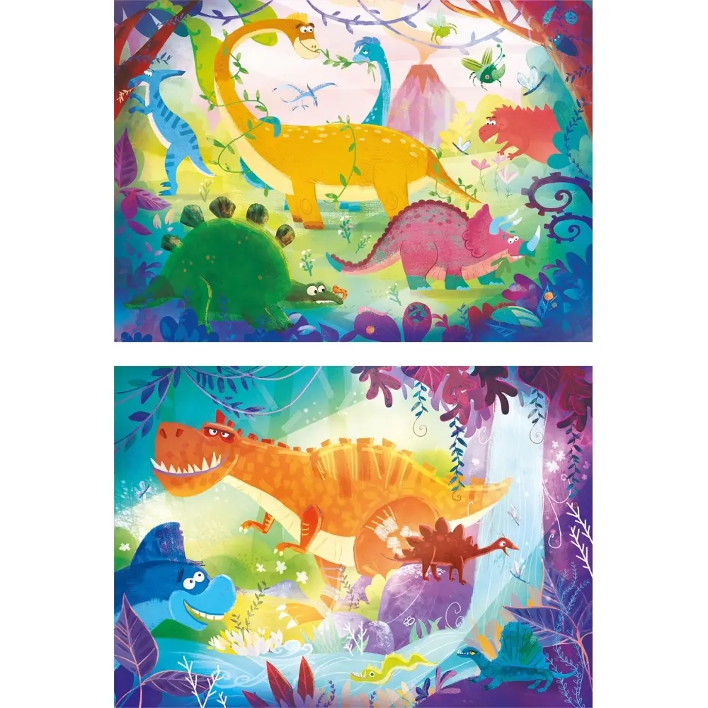 Puzzle aus 2 x 20 pièces Clementoni Dionosaurios
