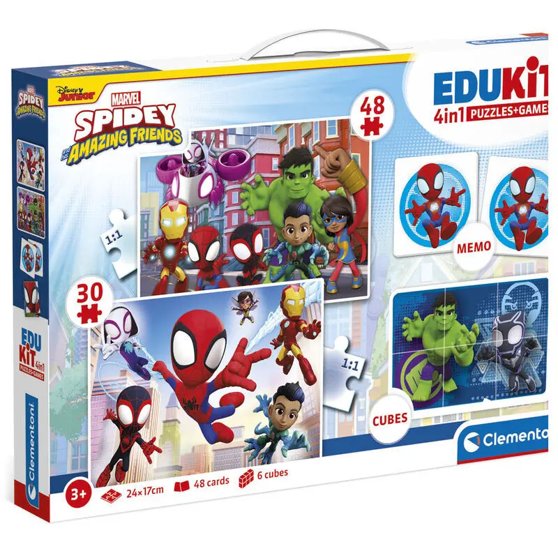 8005125182954 - Gesellschaftsspiele Marvel Spidey Amazing Friends Edukit 4 en 1
