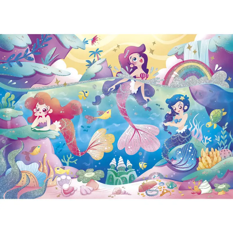 8005125201495 - Glitter Underwater World Puzzle 104st Boden