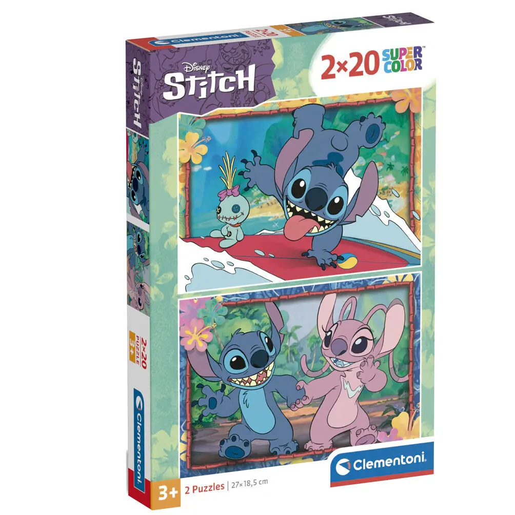 2x20 Teile Puzzle für Kinder Clementoni Disney Stitch