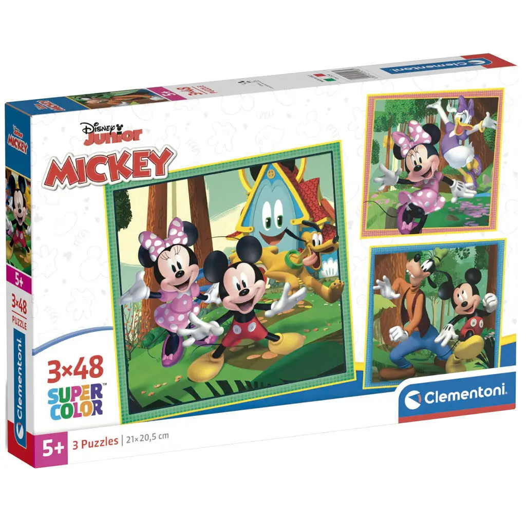 8005125252985 - Jigsaw Puzzle Super Color Square Mickey and Friends 3x48pcs Boden