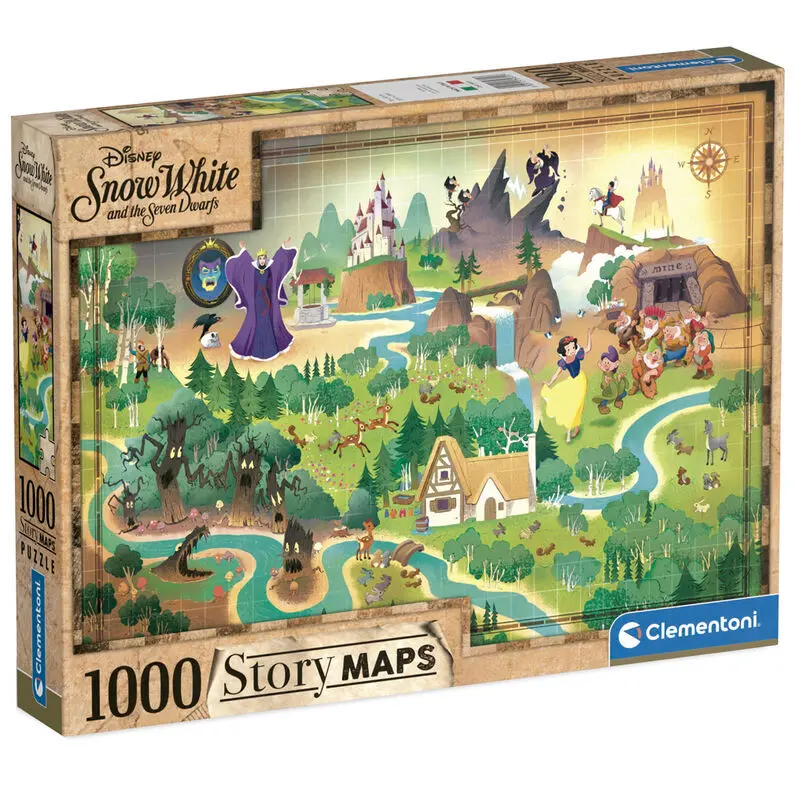 8005125398157 - Puzzle mit 1000 Teilen Disney Snow White Story Maps