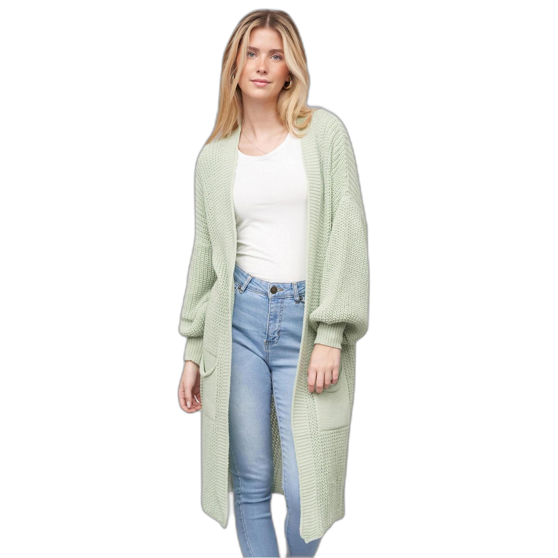 4255751219034 - Lange Strickjacke mit 2 Taschen für Damen Cloud5ive