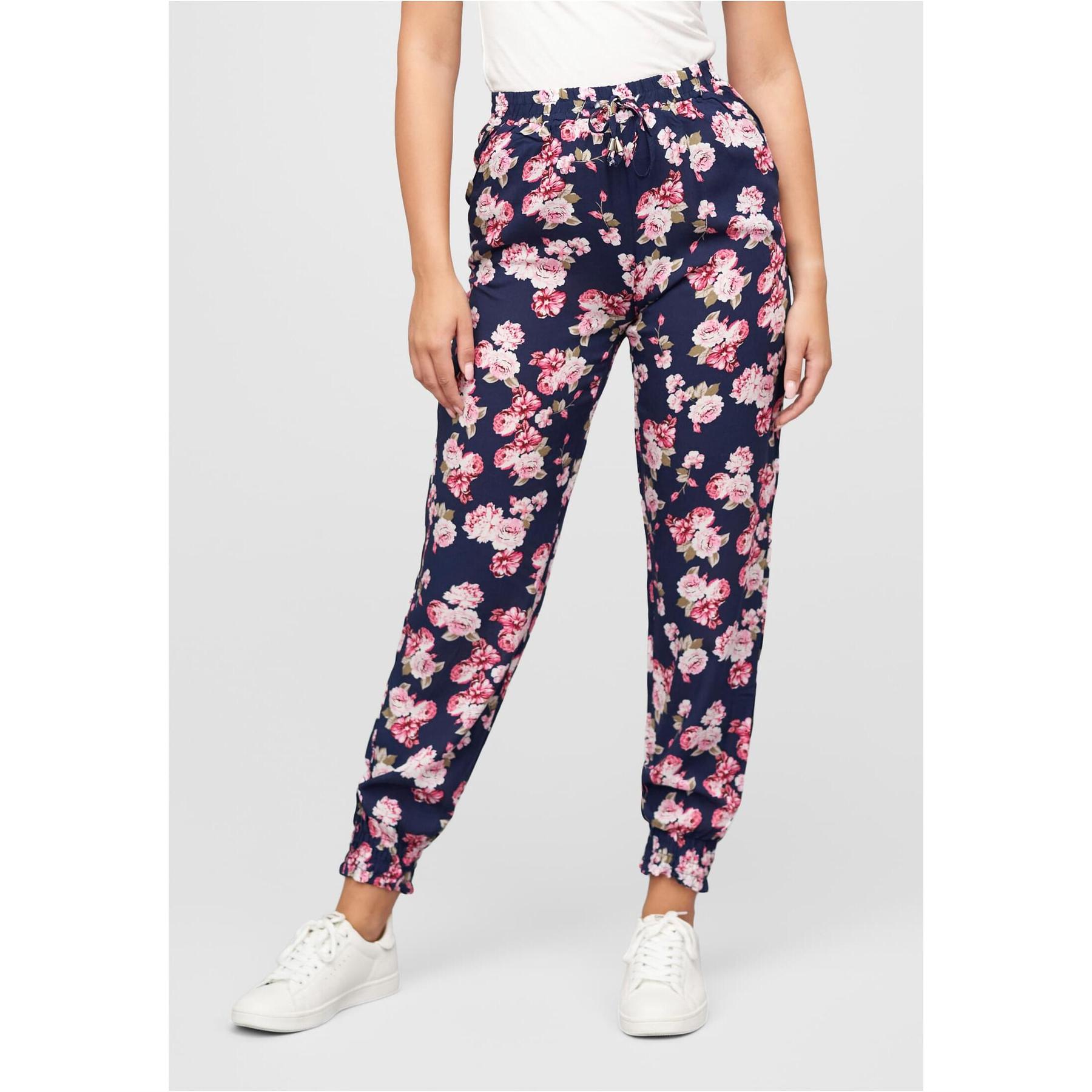 4252005406288 - Damen Viskosehose mit 2 Taschen im Blumenmuster Cloud5ive 4252005406288 - Damen Viskosehose mit 2 Taschen im Blumenmuster Cloud5ive
