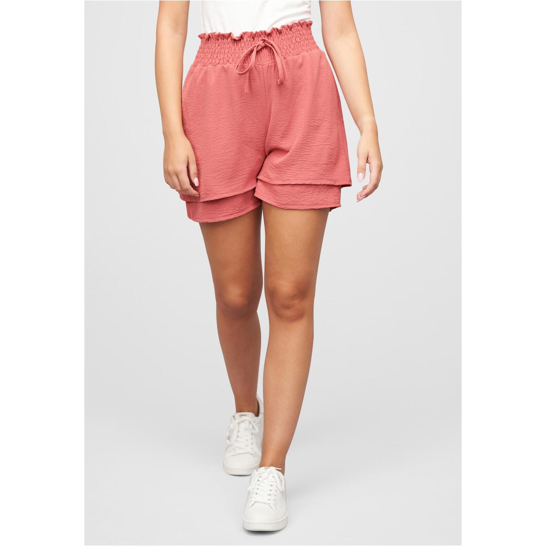 4252005482732 - Kurze Hose aus Musselin mit 2 Lagen und elastischem Bund für Damen Cloud5ive