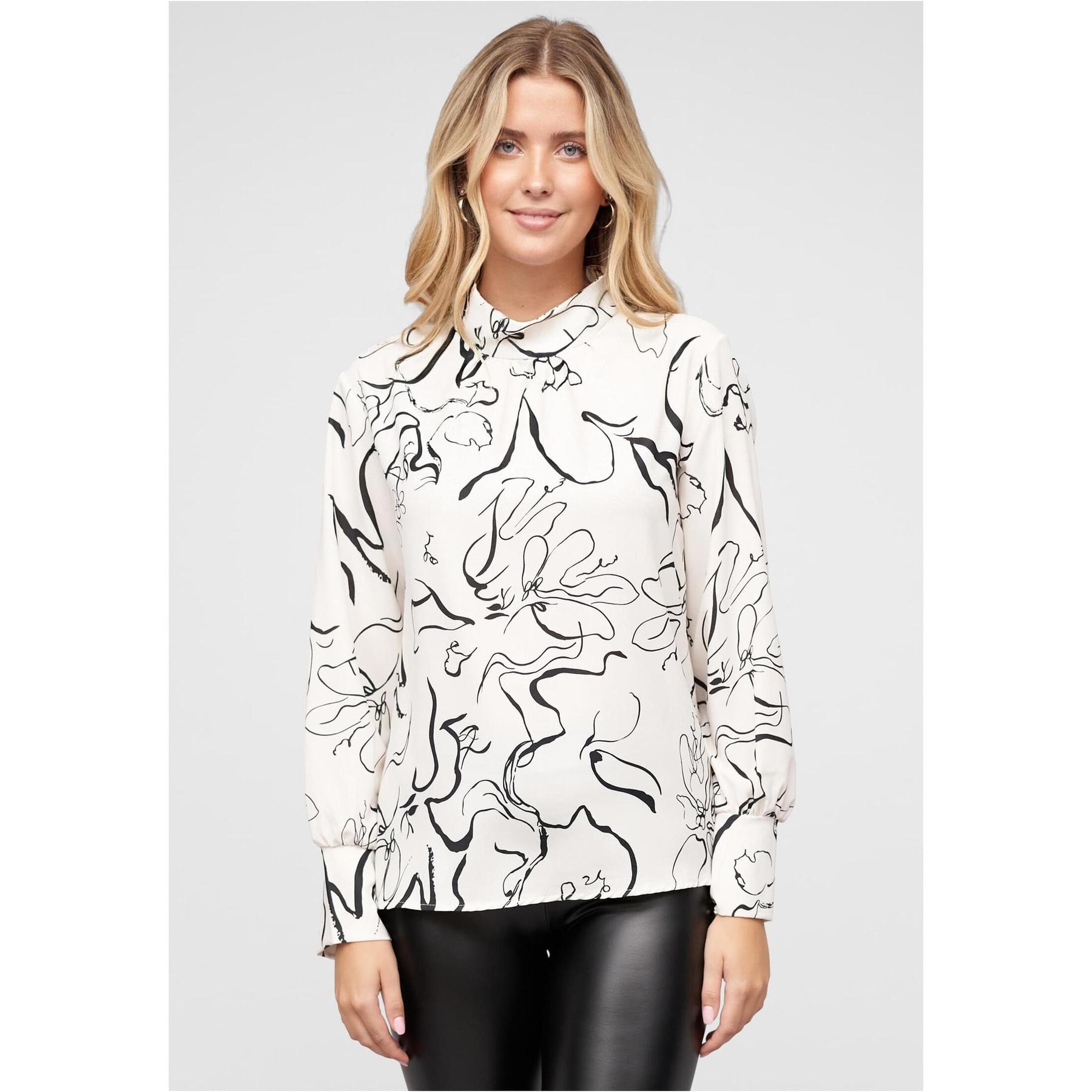 Blusa stampata grafica donna