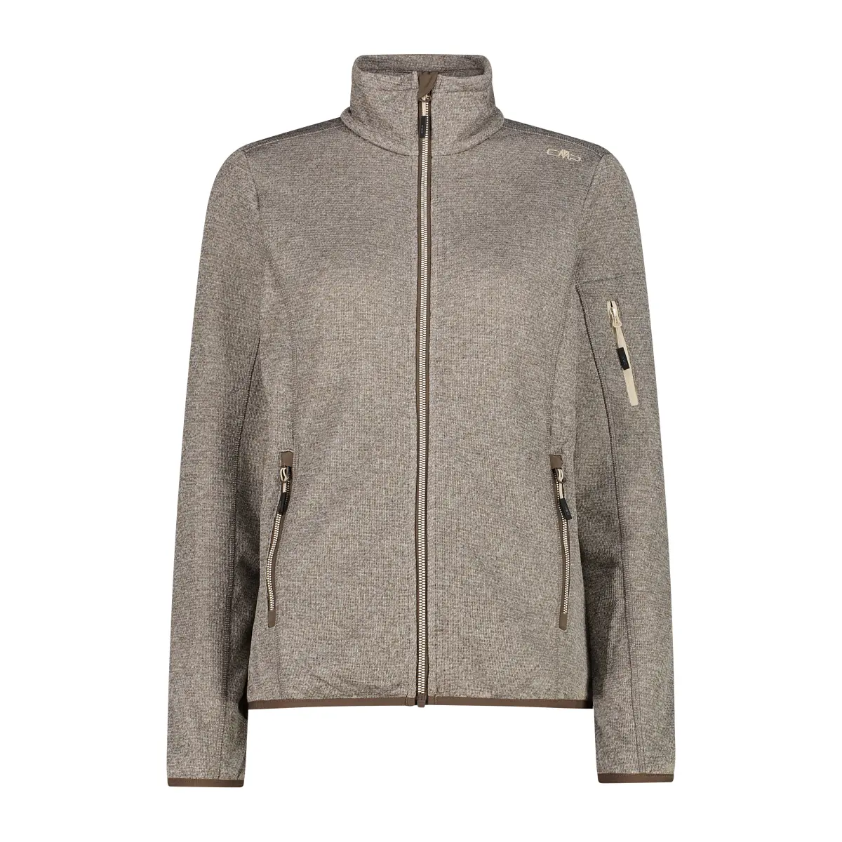 Cmp Women's Beige Zipped Fleece Mesh